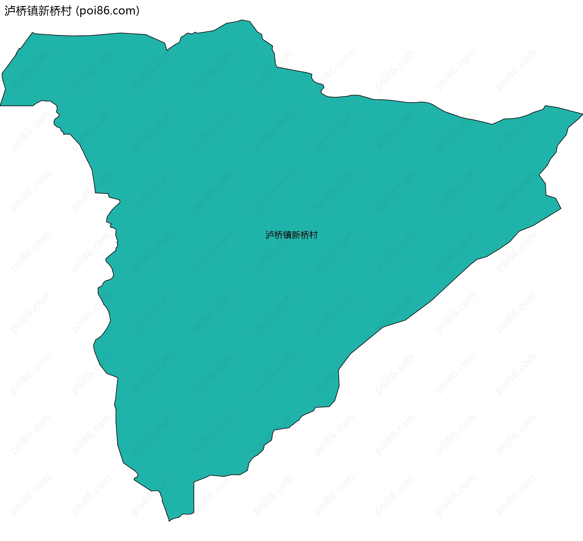 泸桥镇新桥村边界地图