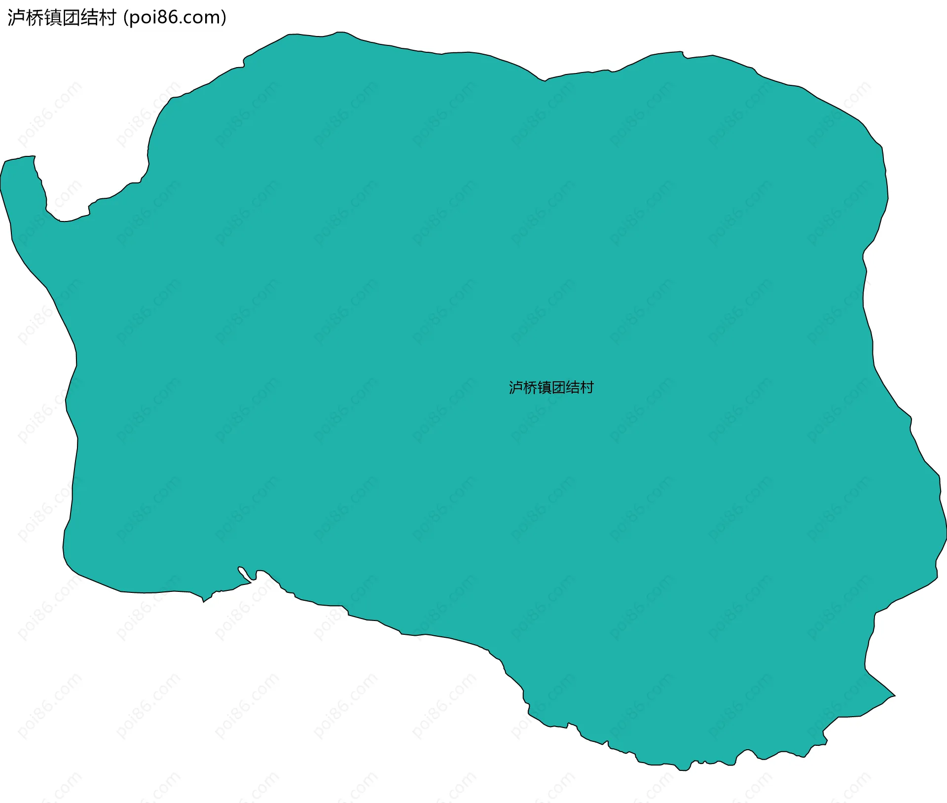 泸桥镇团结村边界地图