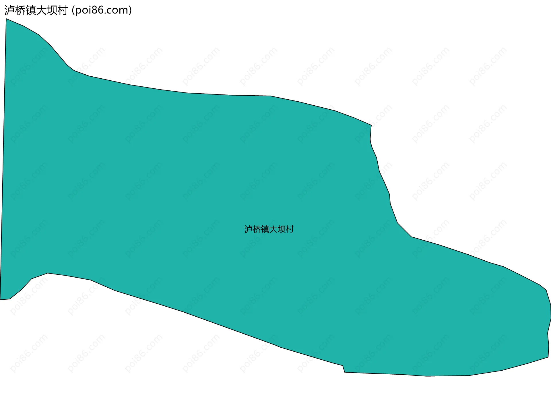 泸桥镇大坝村边界地图