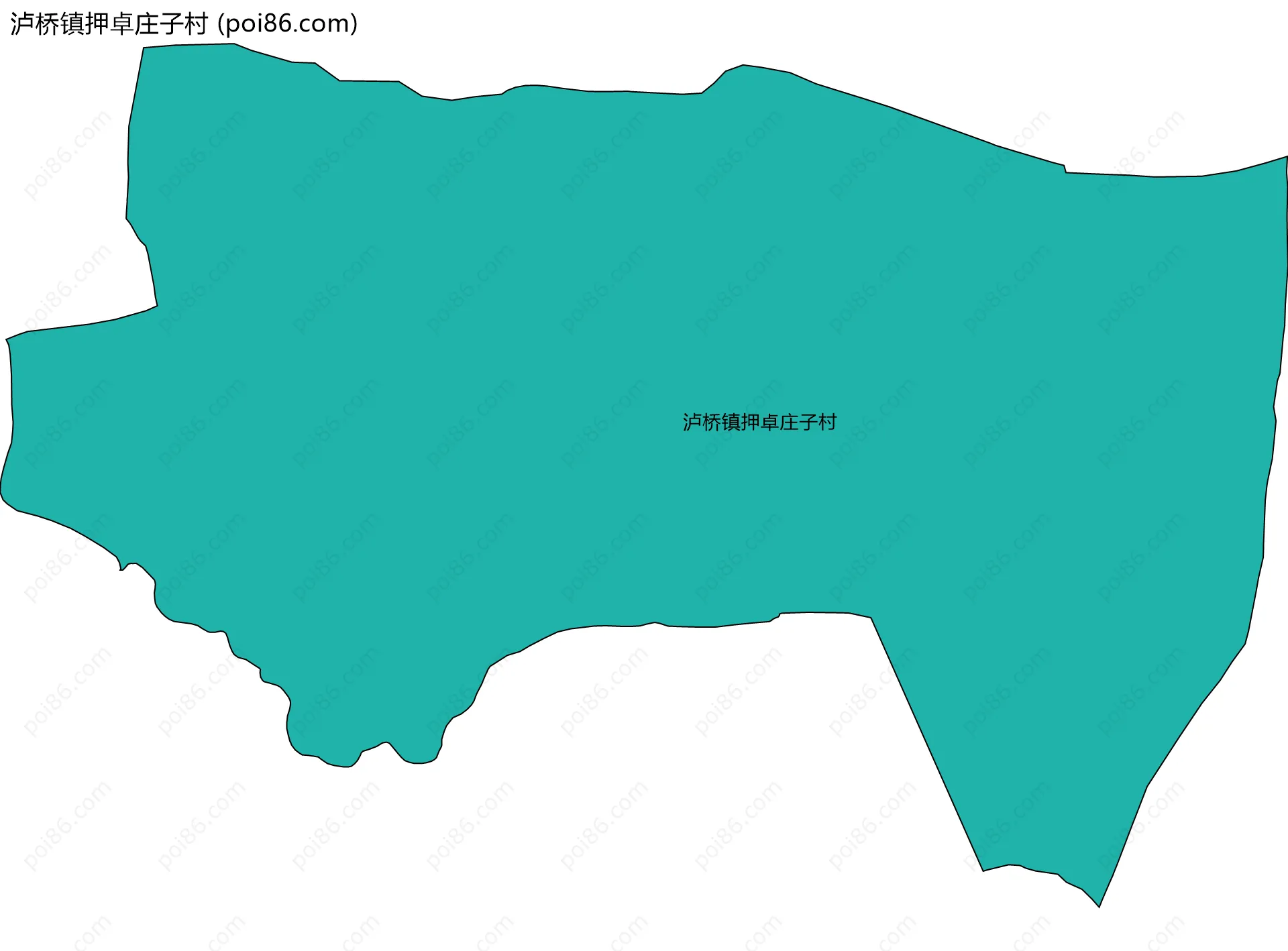 泸桥镇押卓庄子村边界地图