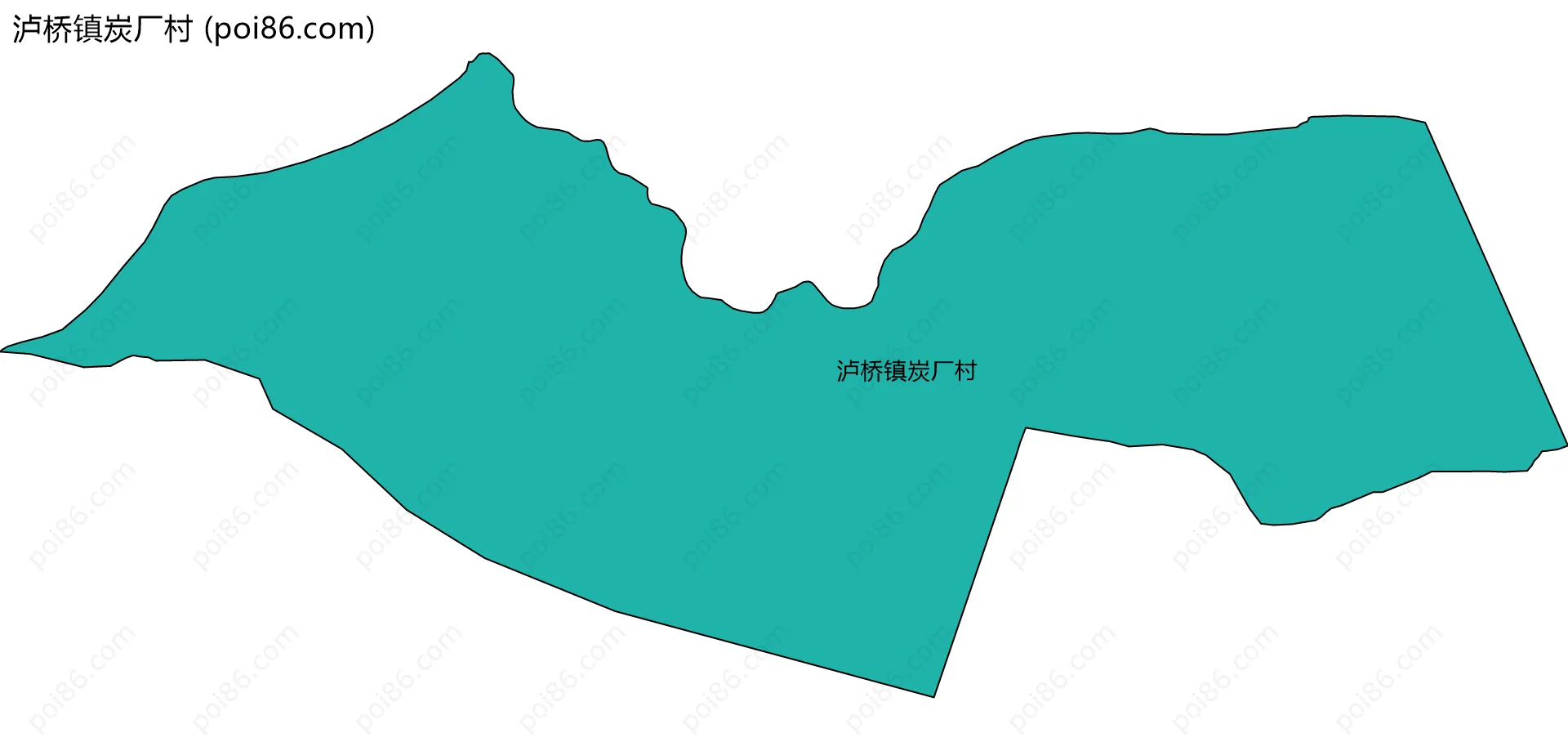 泸桥镇炭厂村边界地图