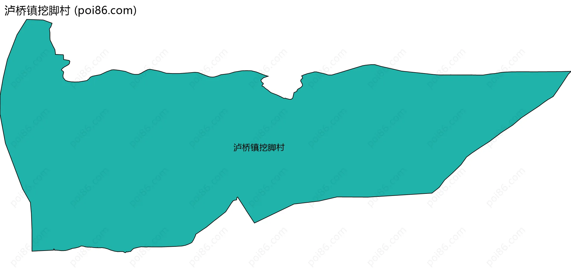 泸桥镇挖脚村边界地图