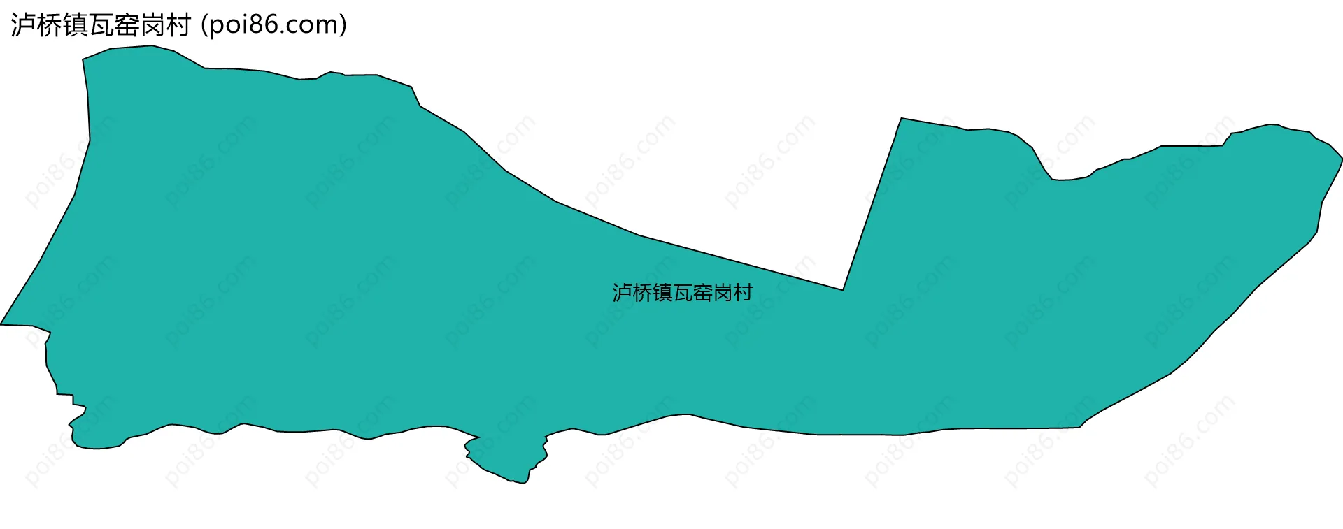 泸桥镇瓦窑岗村边界地图