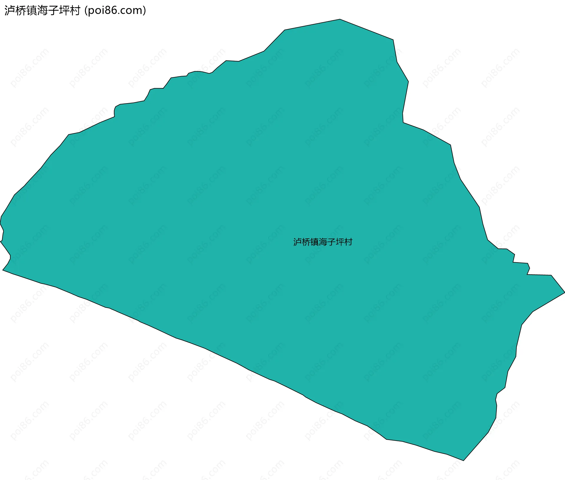 泸桥镇海子坪村边界地图
