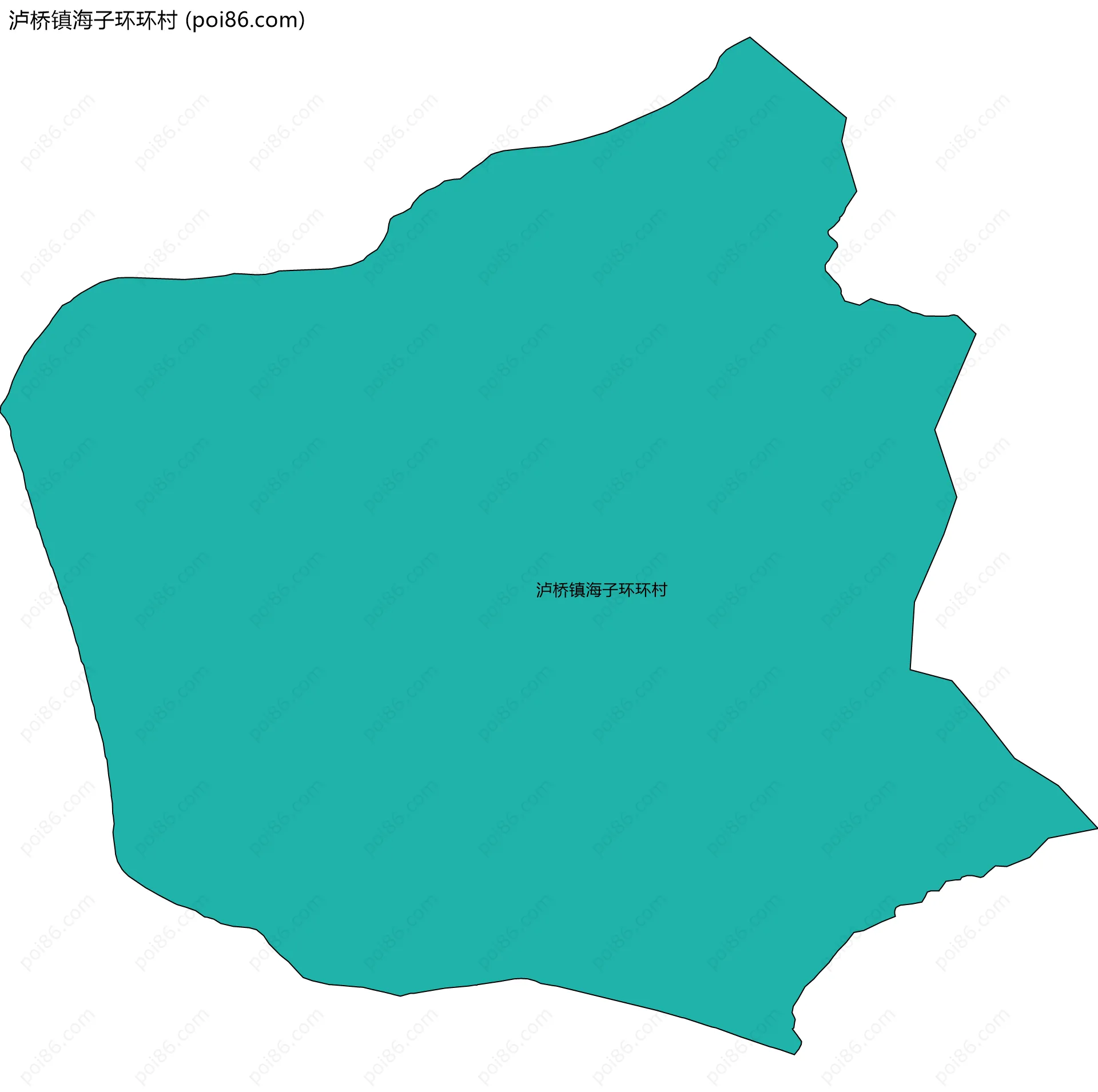 泸桥镇海子环环村边界地图