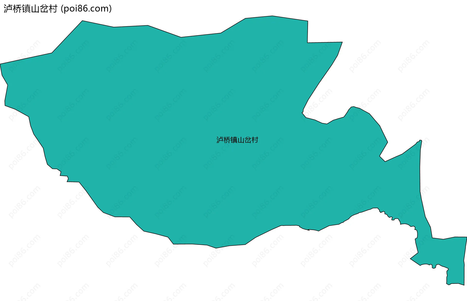 泸桥镇山岔村边界地图