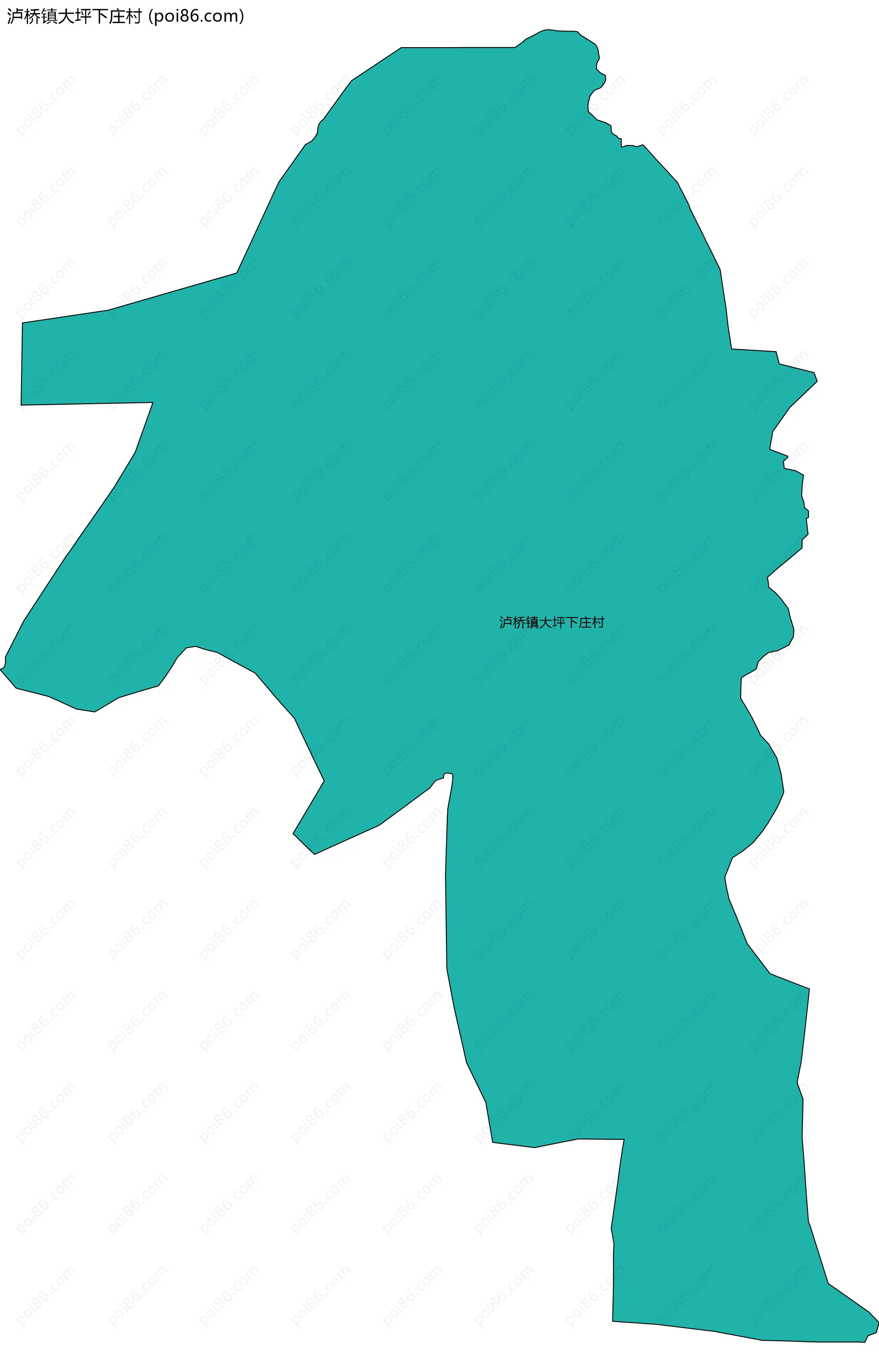 泸桥镇大坪下庄村边界地图