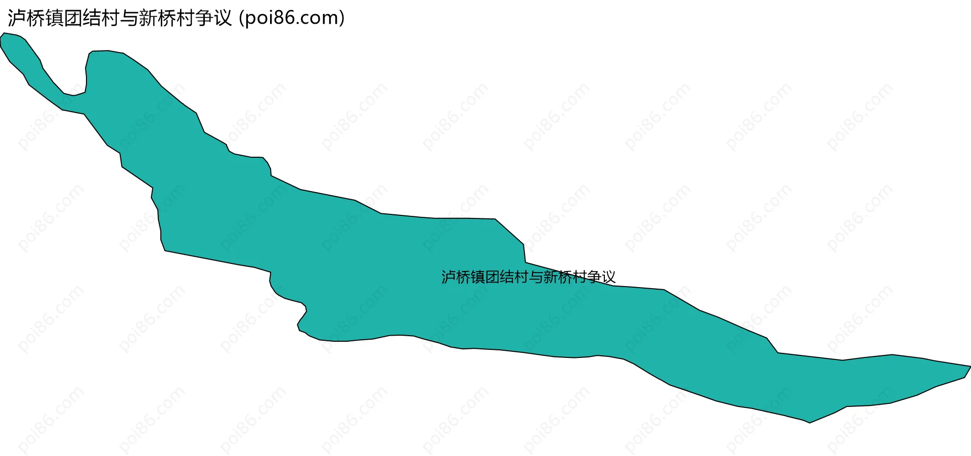 泸桥镇团结村与新桥村争议边界地图