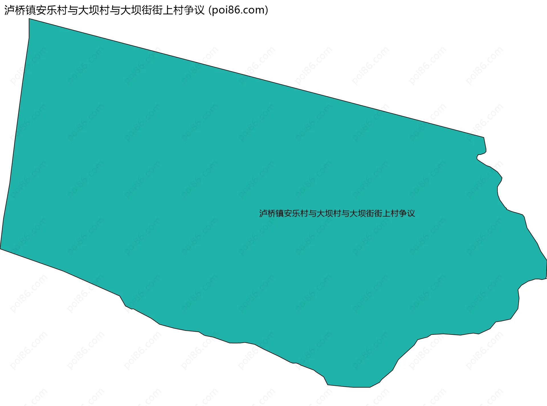 泸桥镇安乐村与大坝村与大坝街街上村争议边界地图