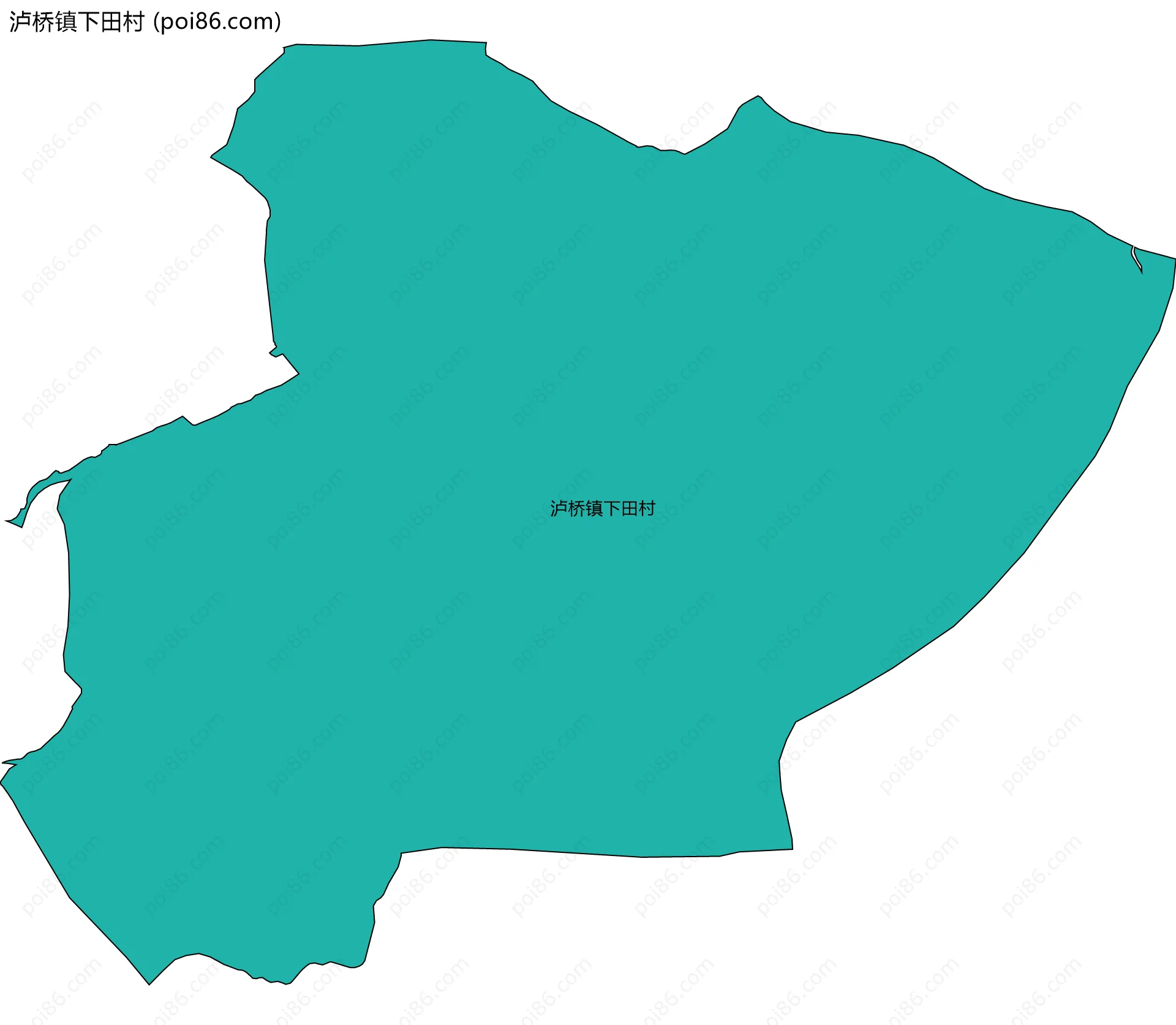 泸桥镇下田村边界地图