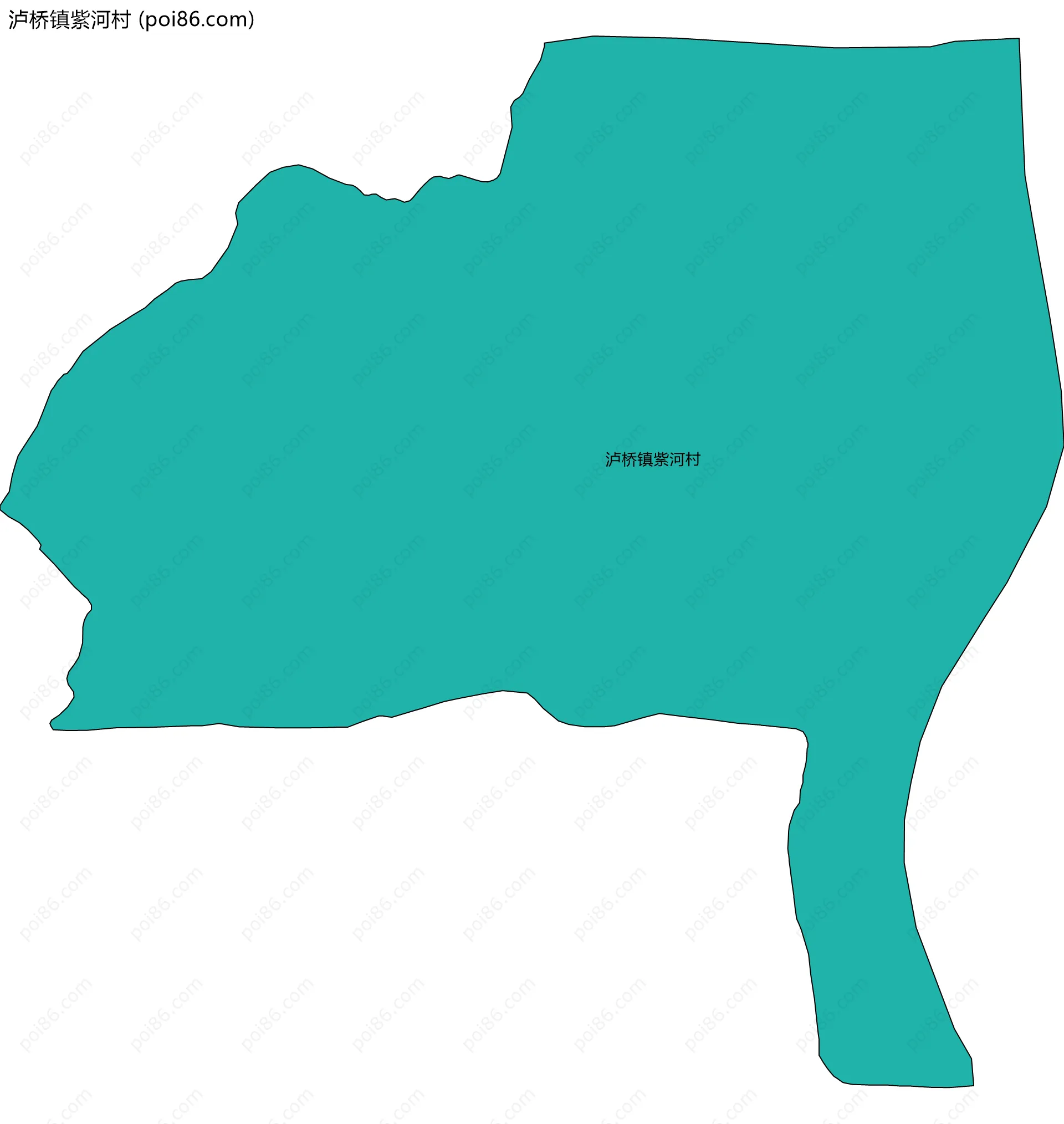 泸桥镇紫河村边界地图