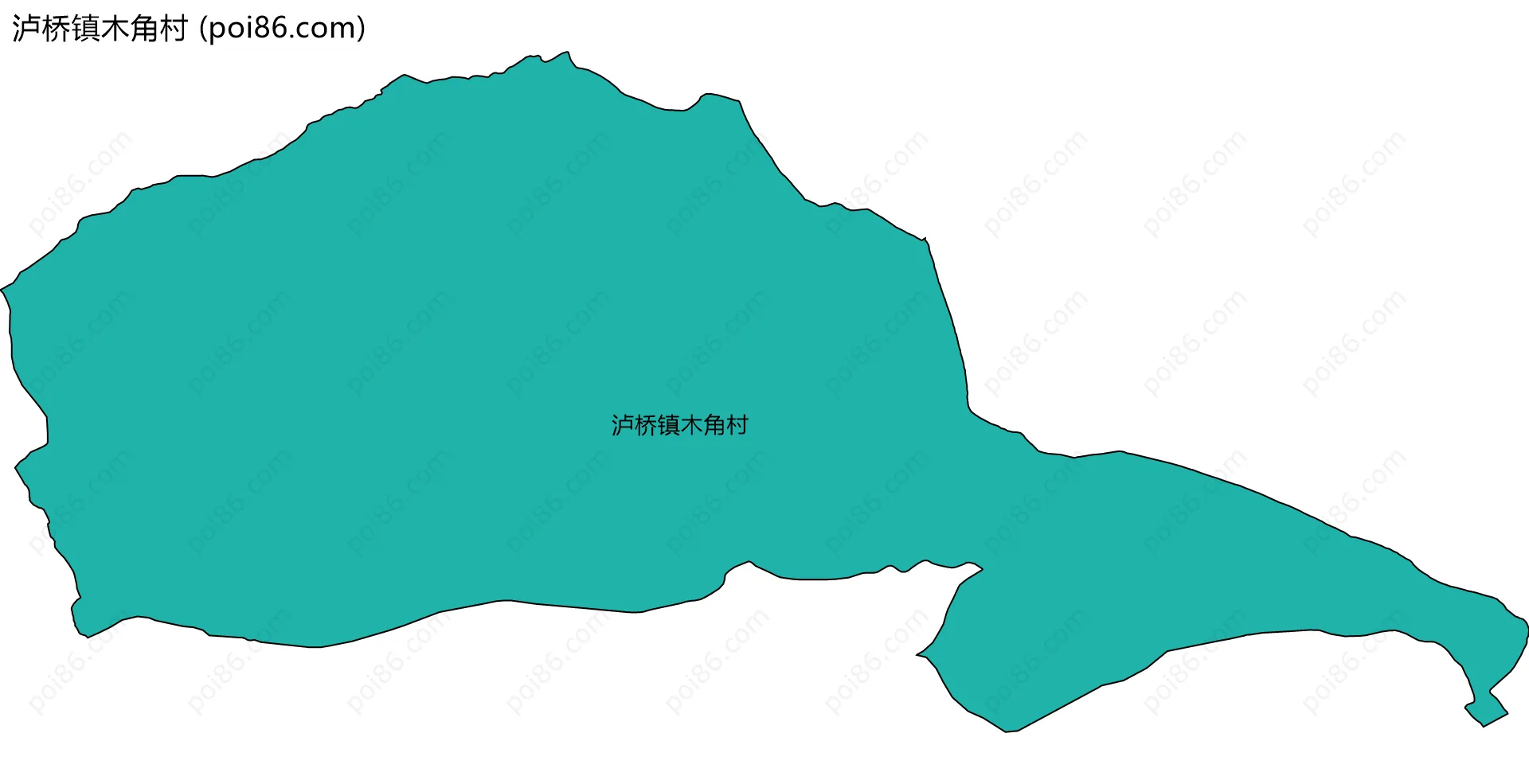泸桥镇木角村边界地图