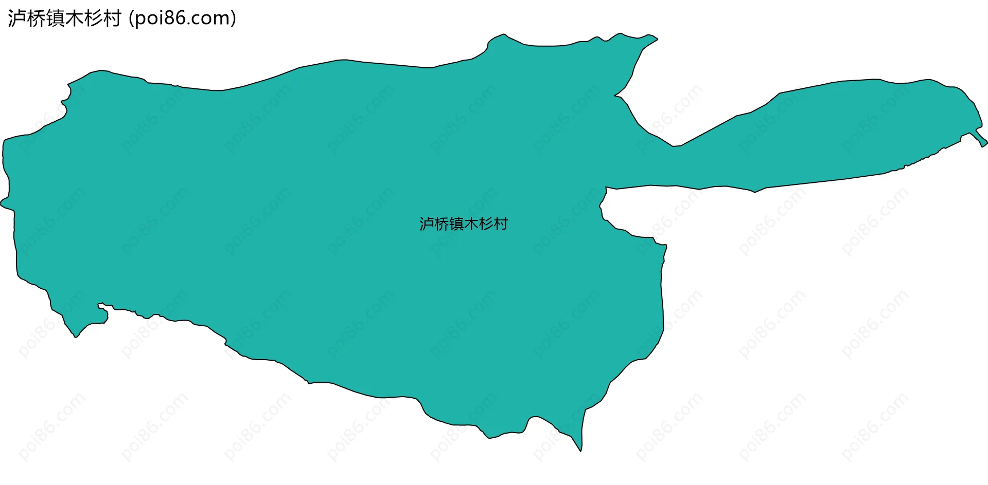 泸桥镇木杉村边界地图