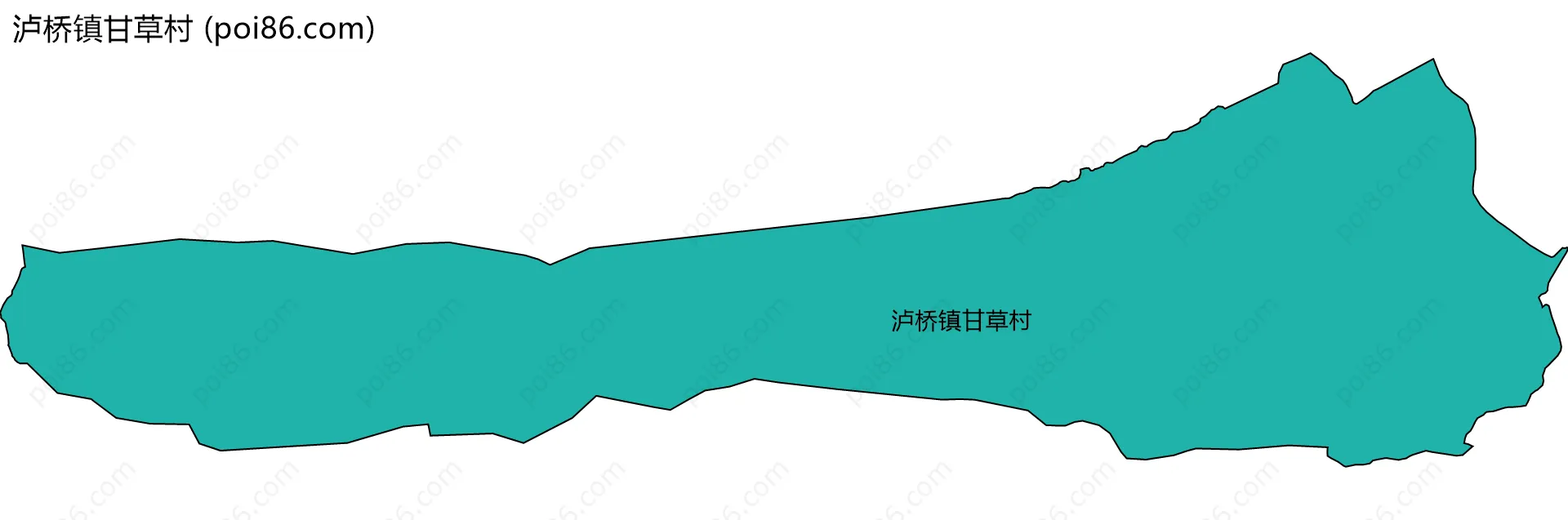 泸桥镇甘草村边界地图