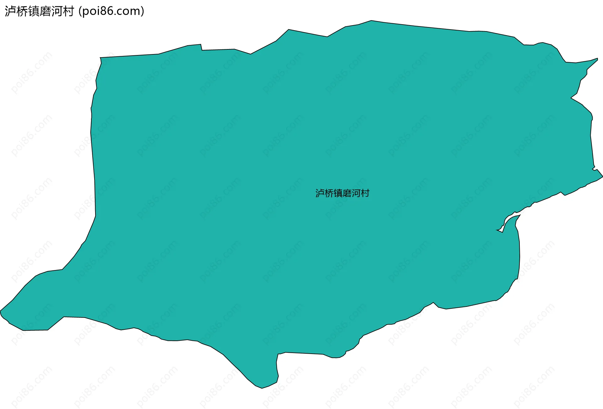 泸桥镇磨河村边界地图