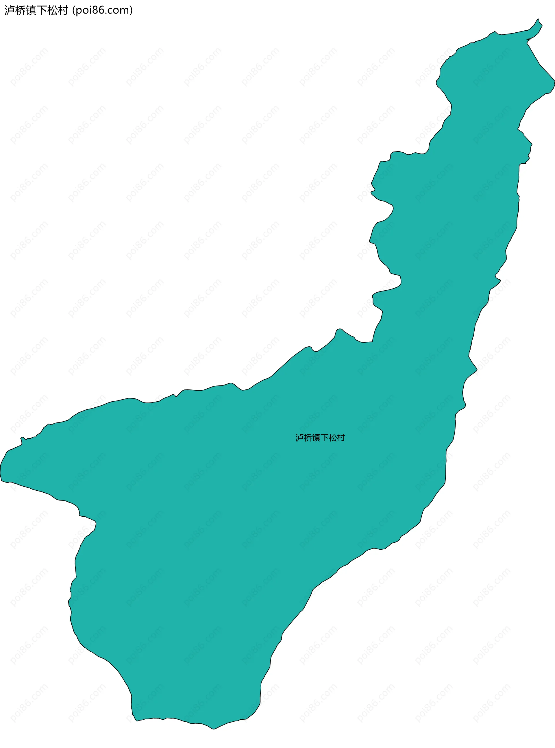 泸桥镇下松村边界地图