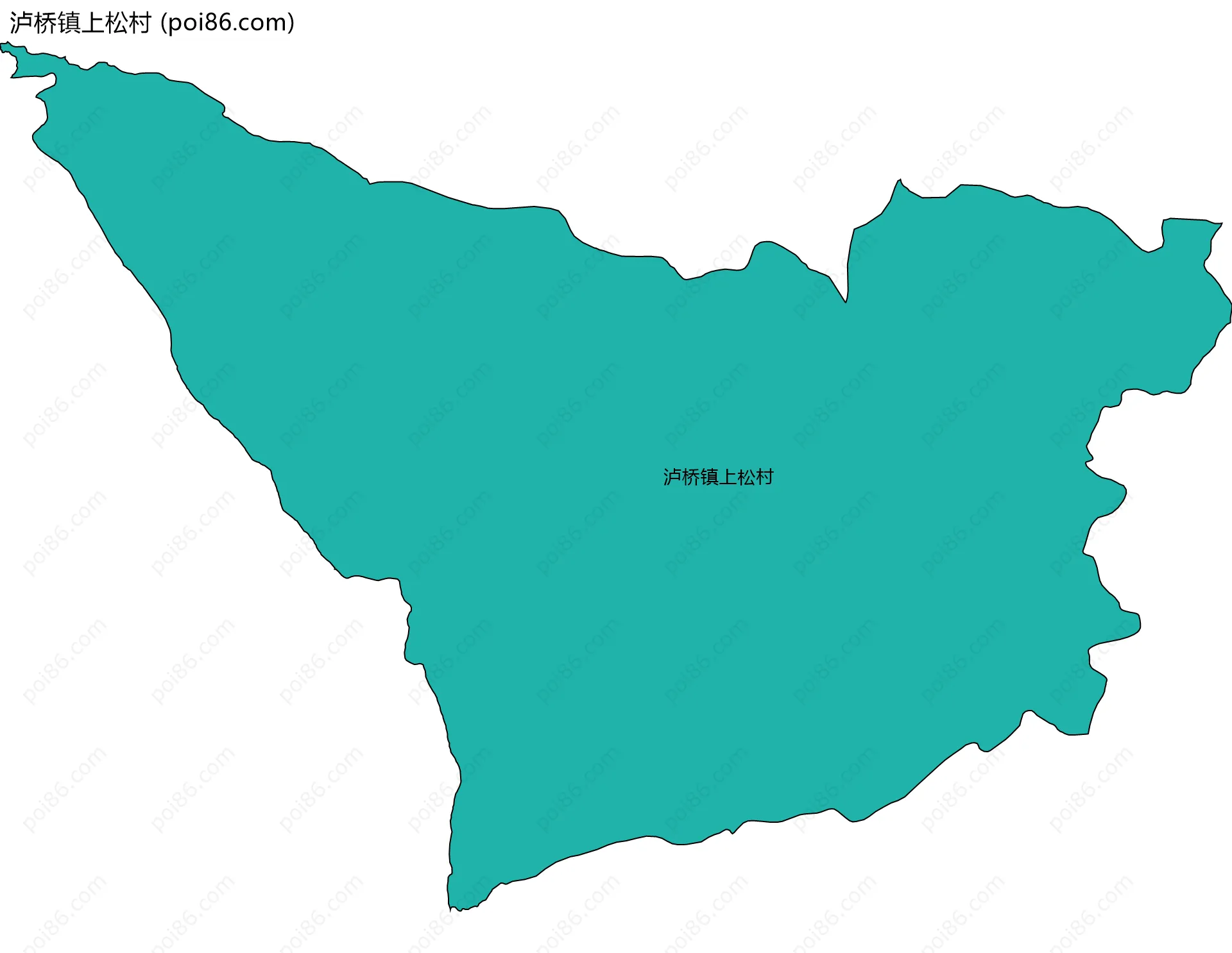 泸桥镇上松村边界地图