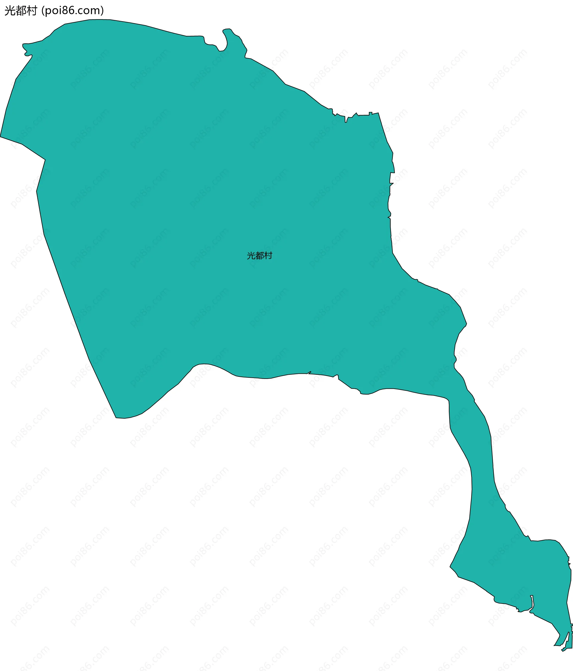 光都村边界地图