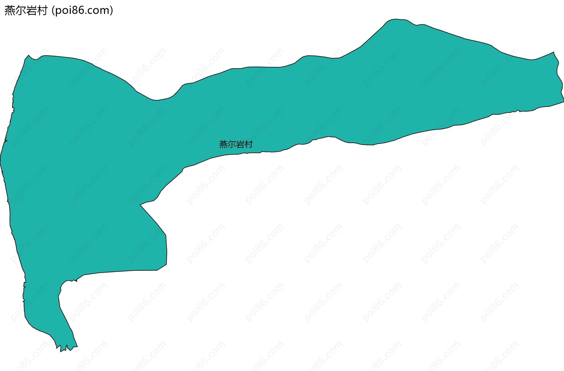 燕尔岩村边界地图