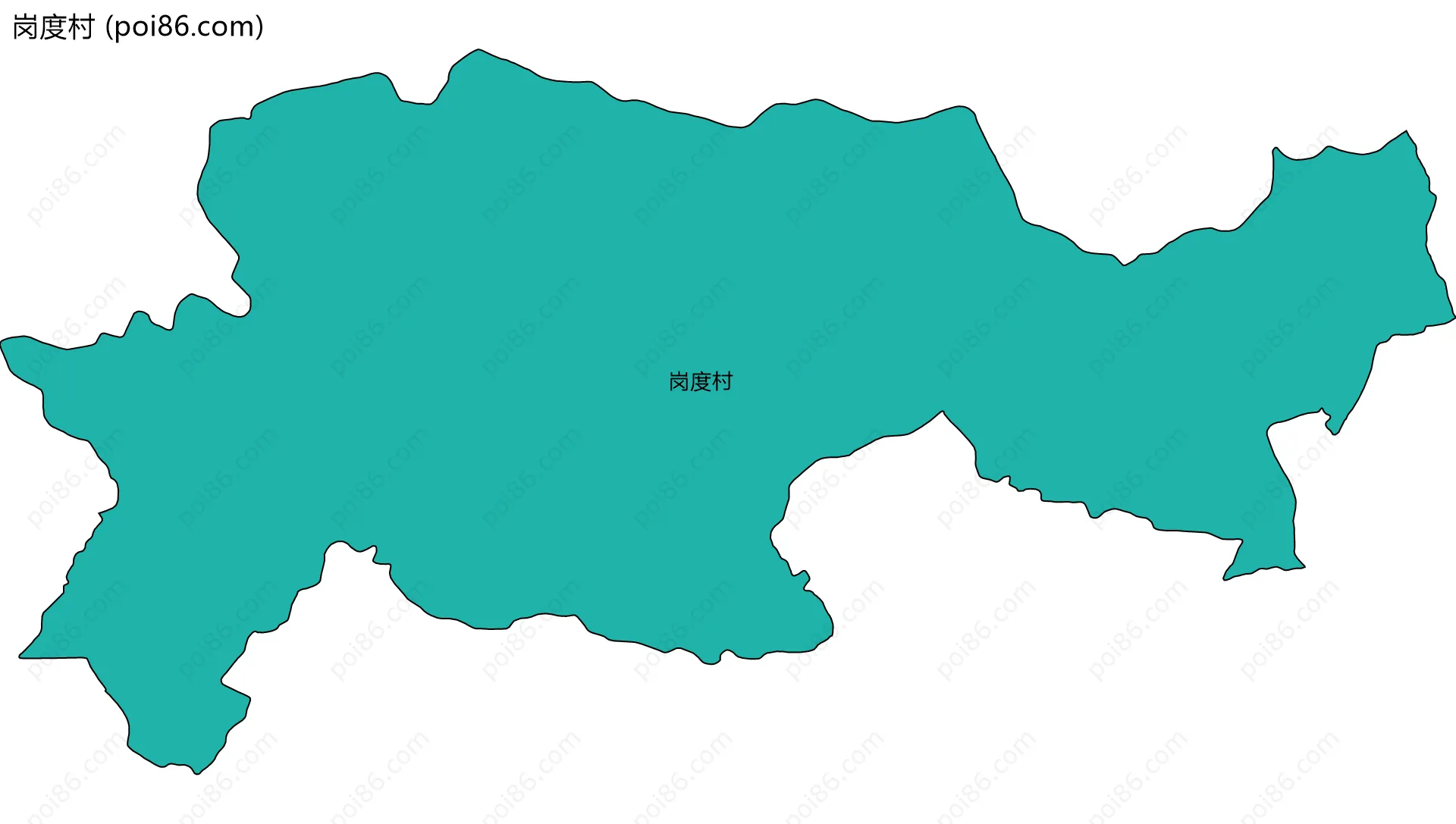 岗度村边界地图