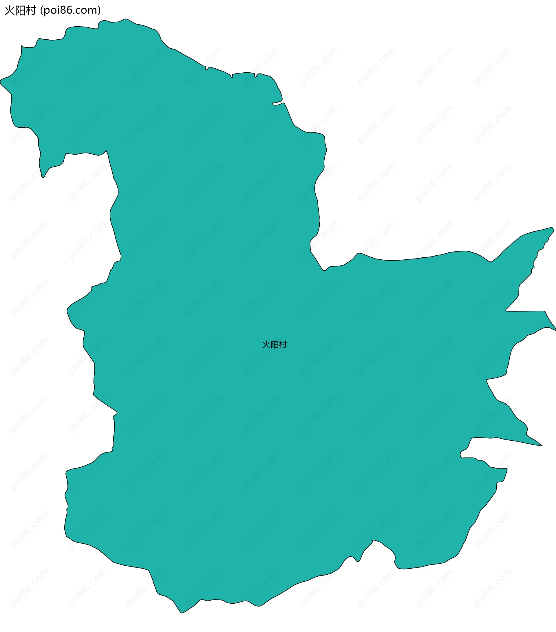 火阳村边界地图