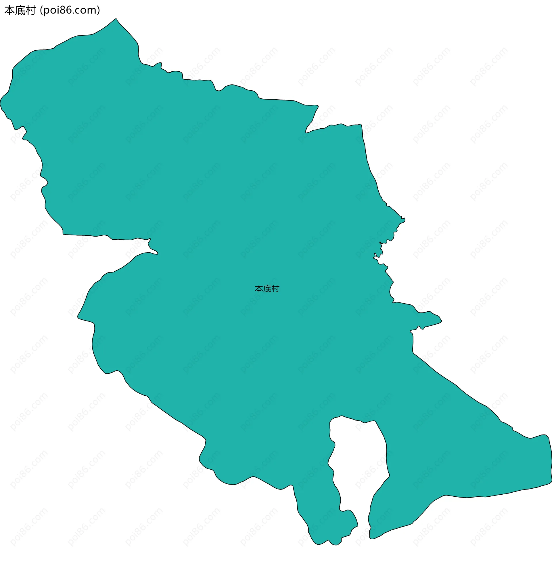 本底村边界地图