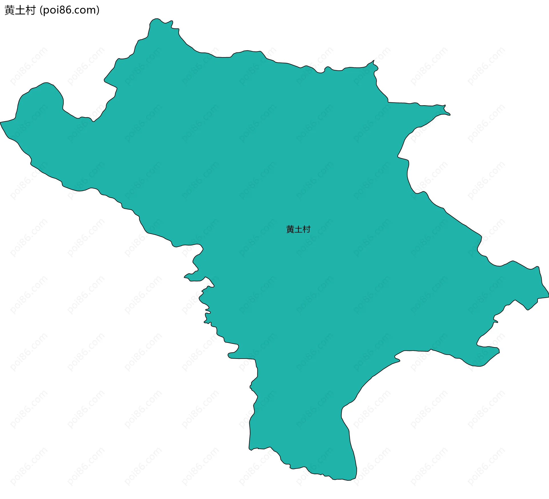 黄土村边界地图