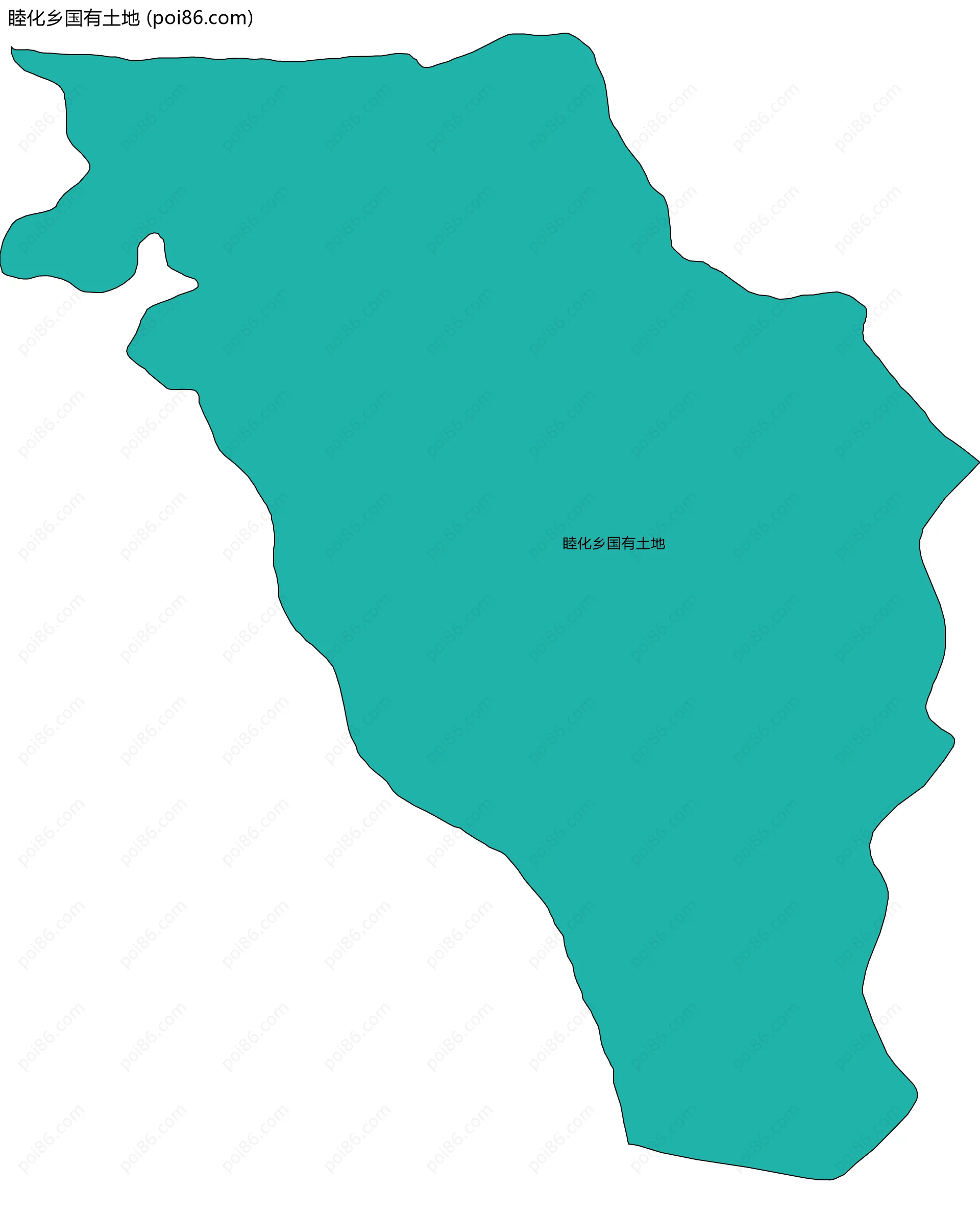 睦化乡国有土地边界地图