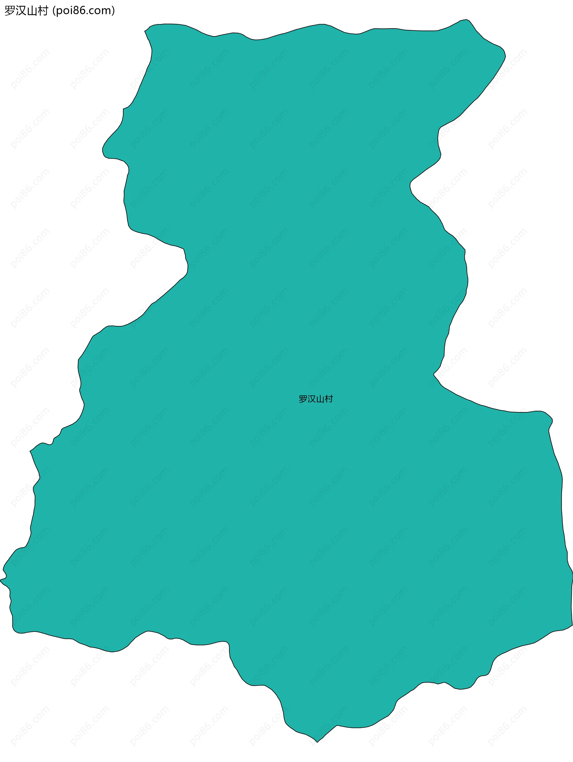 罗汉山村边界地图
