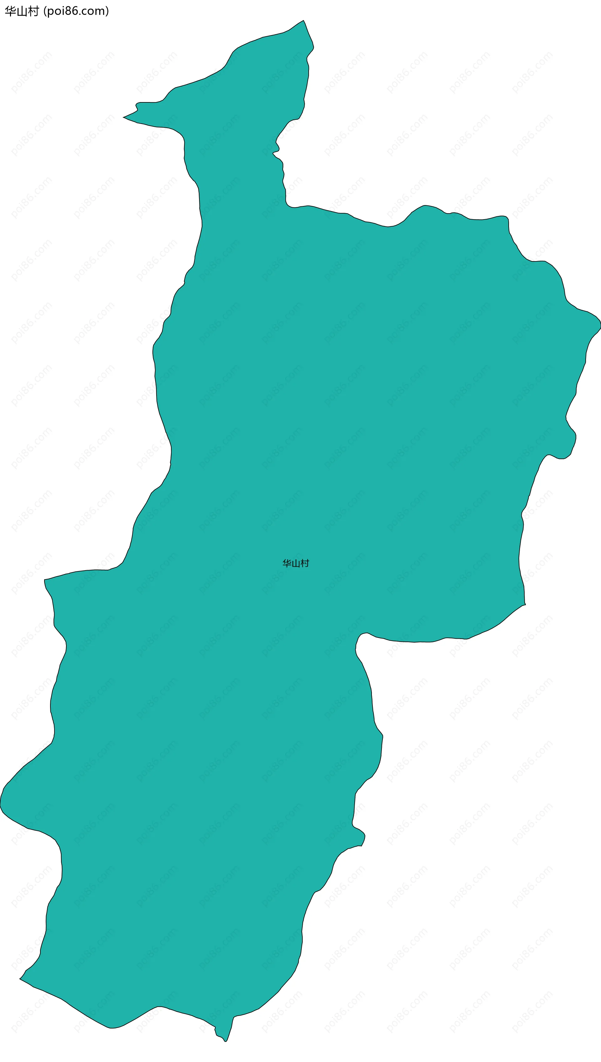 华山村边界地图