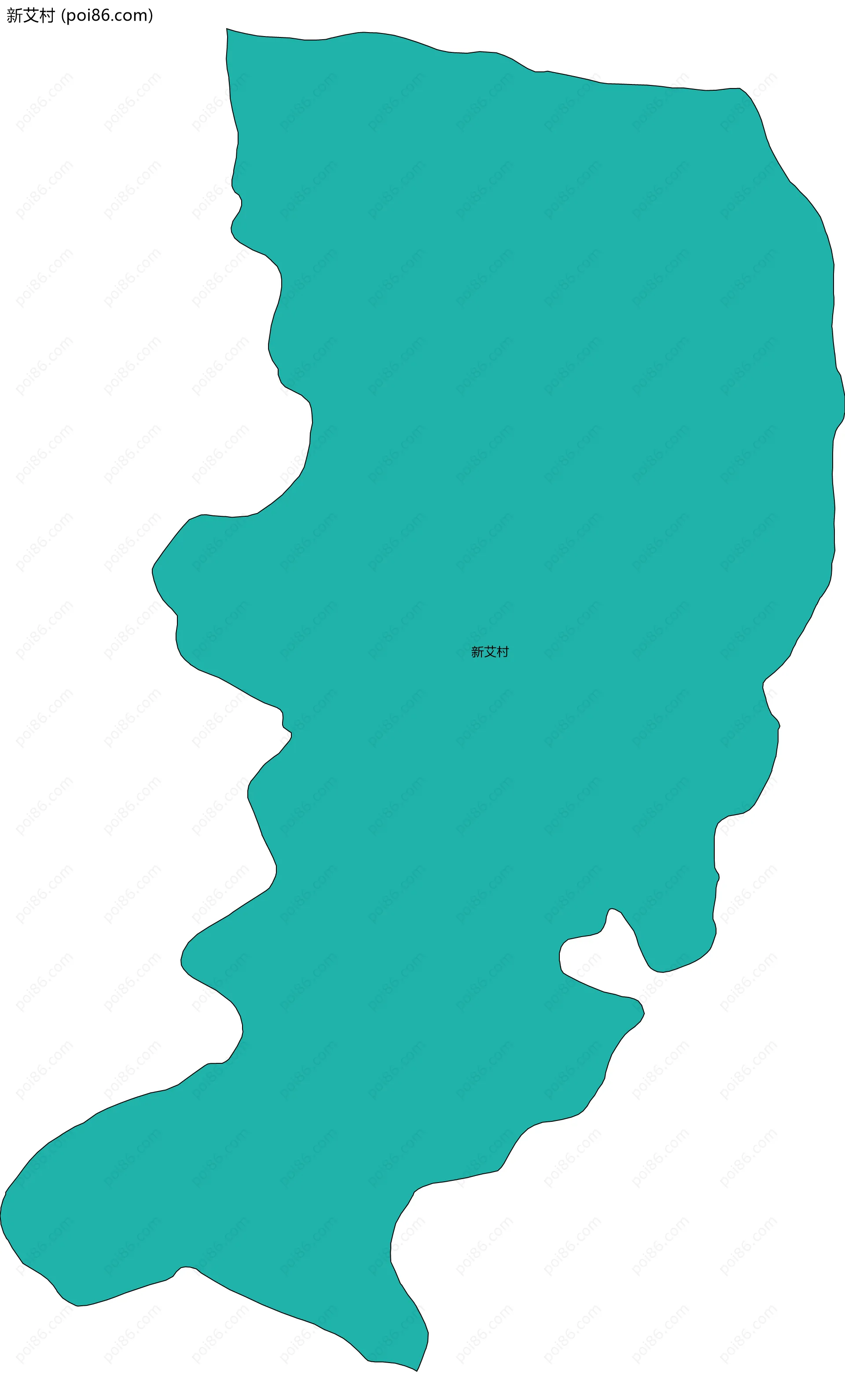 新艾村边界地图
