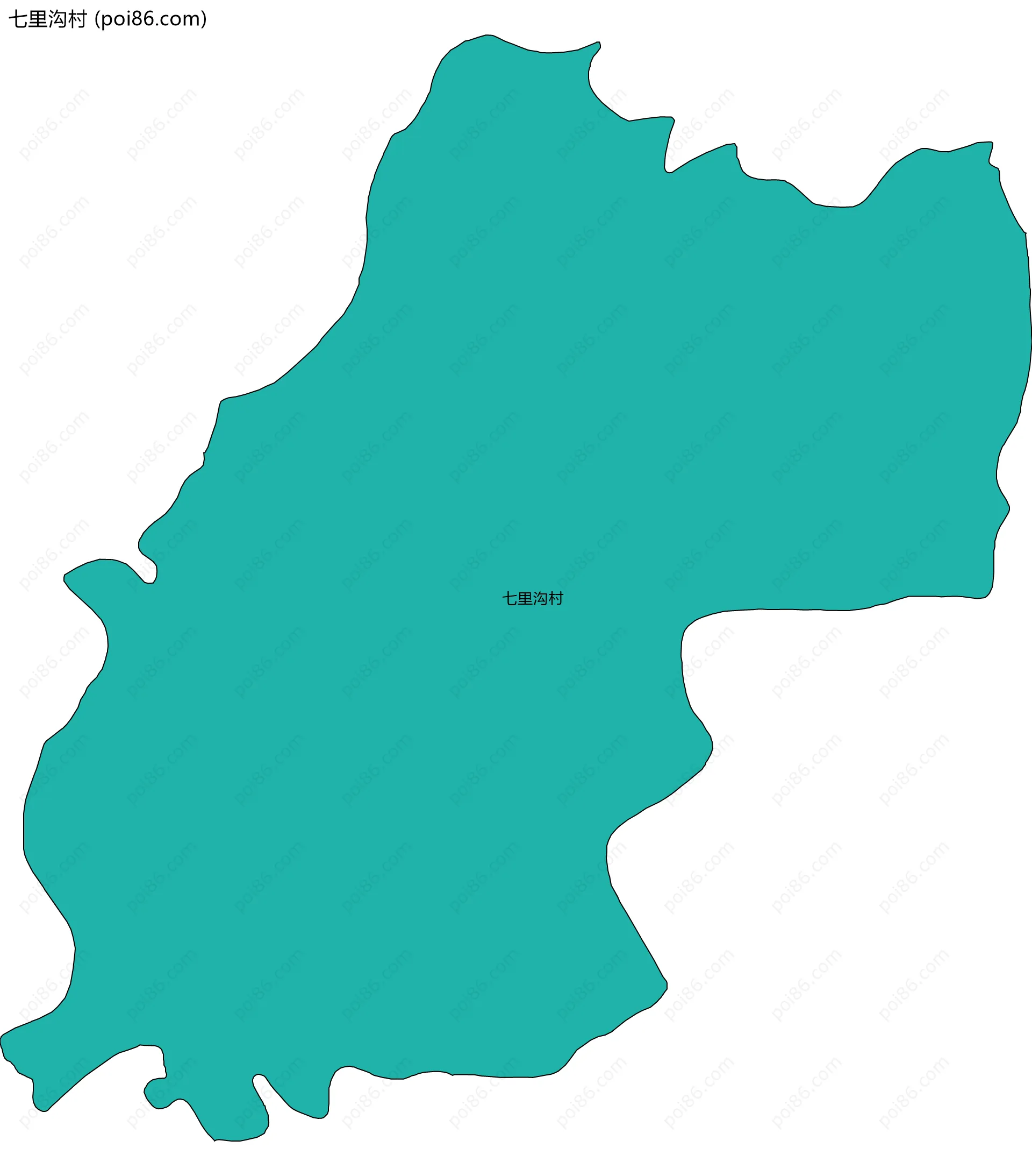 七里沟村边界地图
