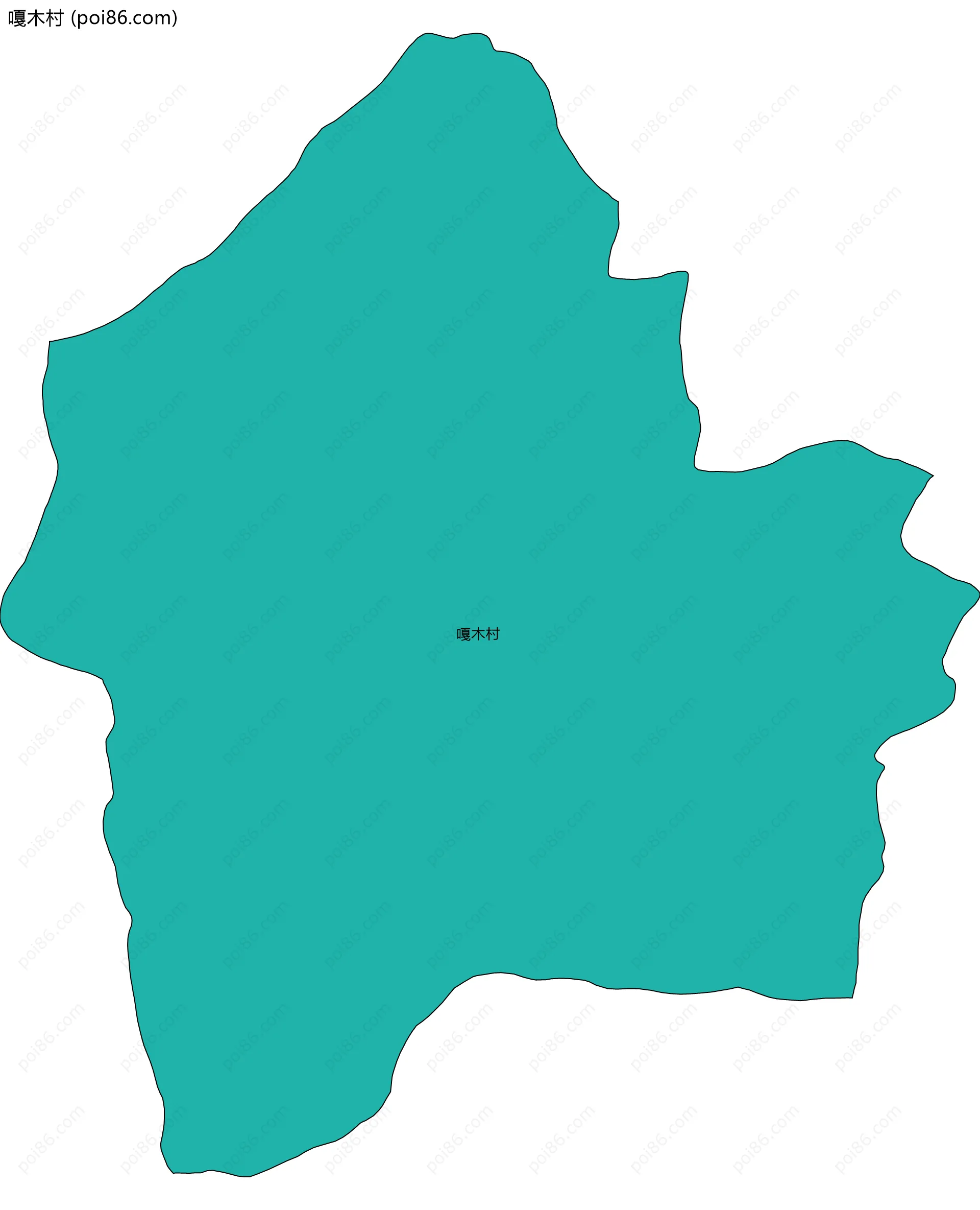 嘎木村边界地图