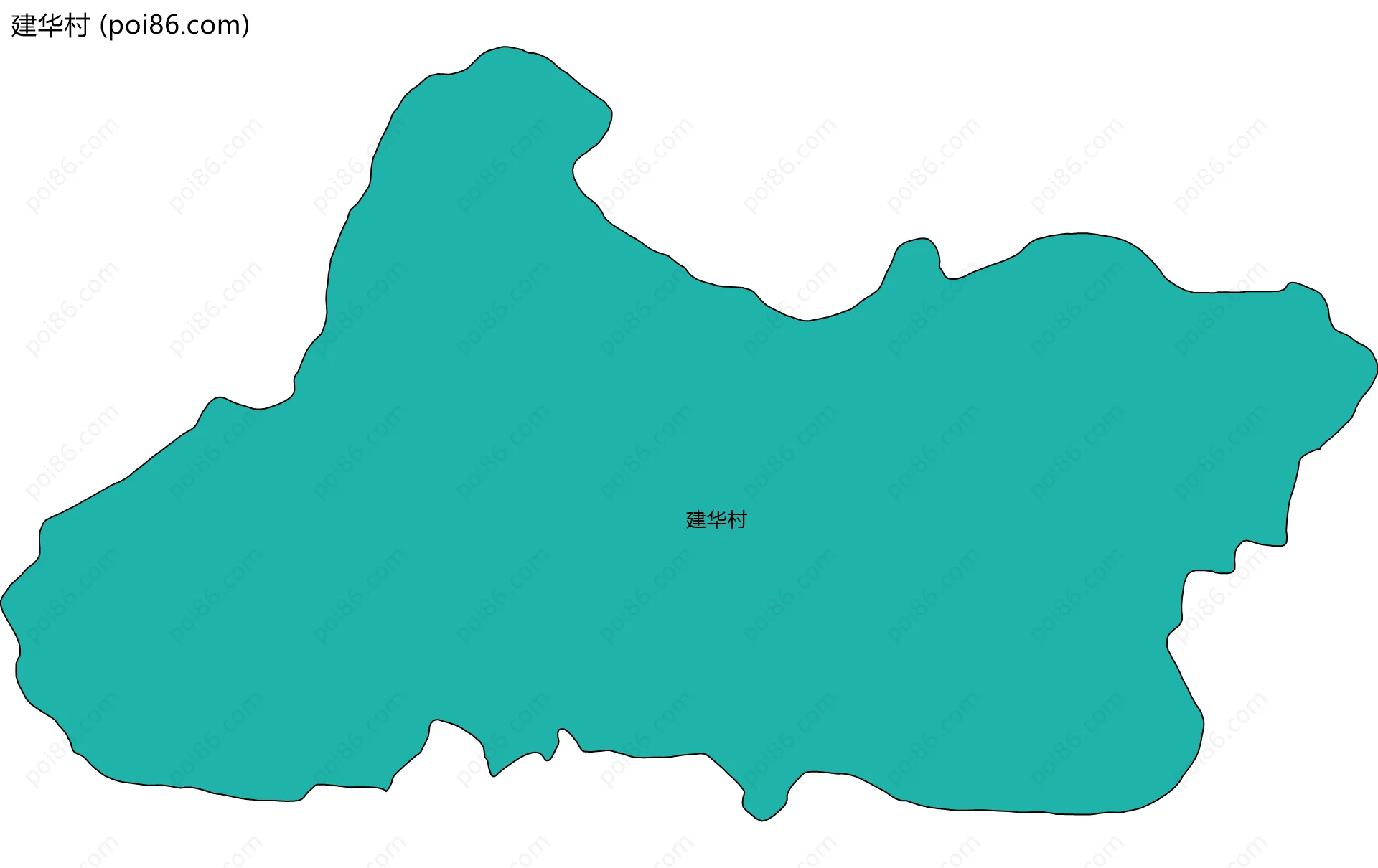 建华村边界地图