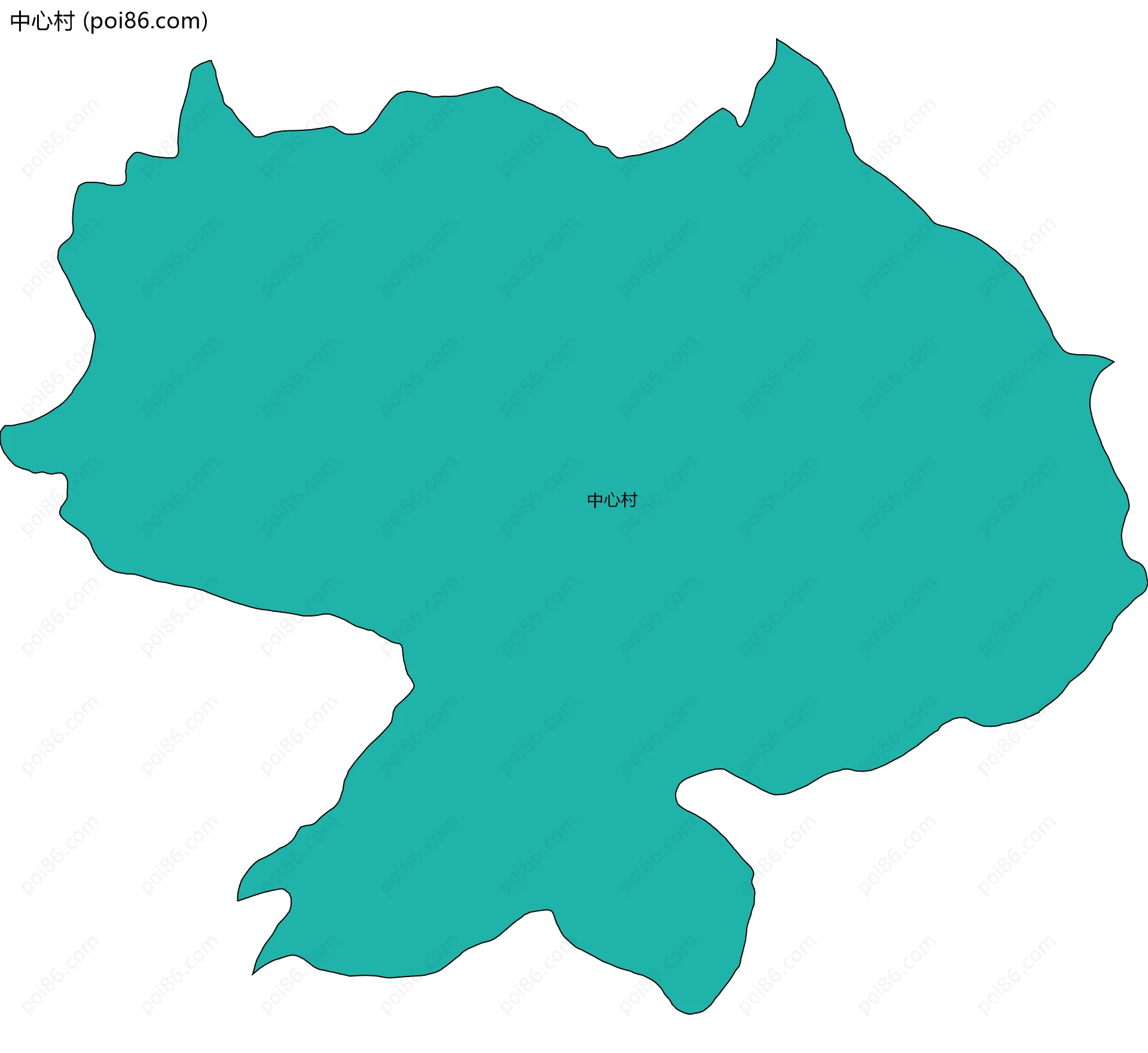 中心村边界地图