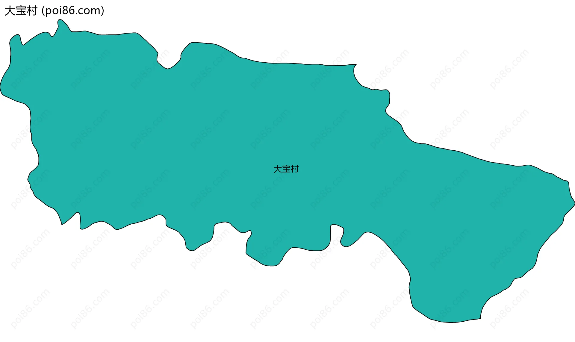 大宝村边界地图