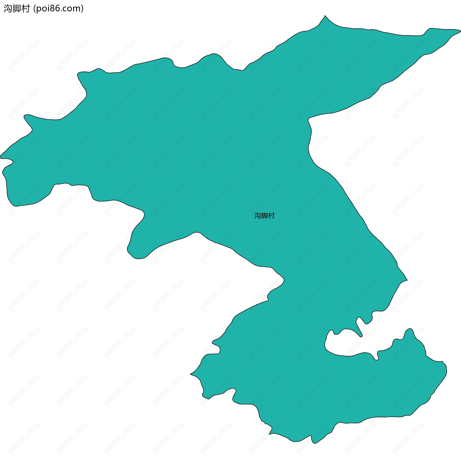 沟脚村边界地图