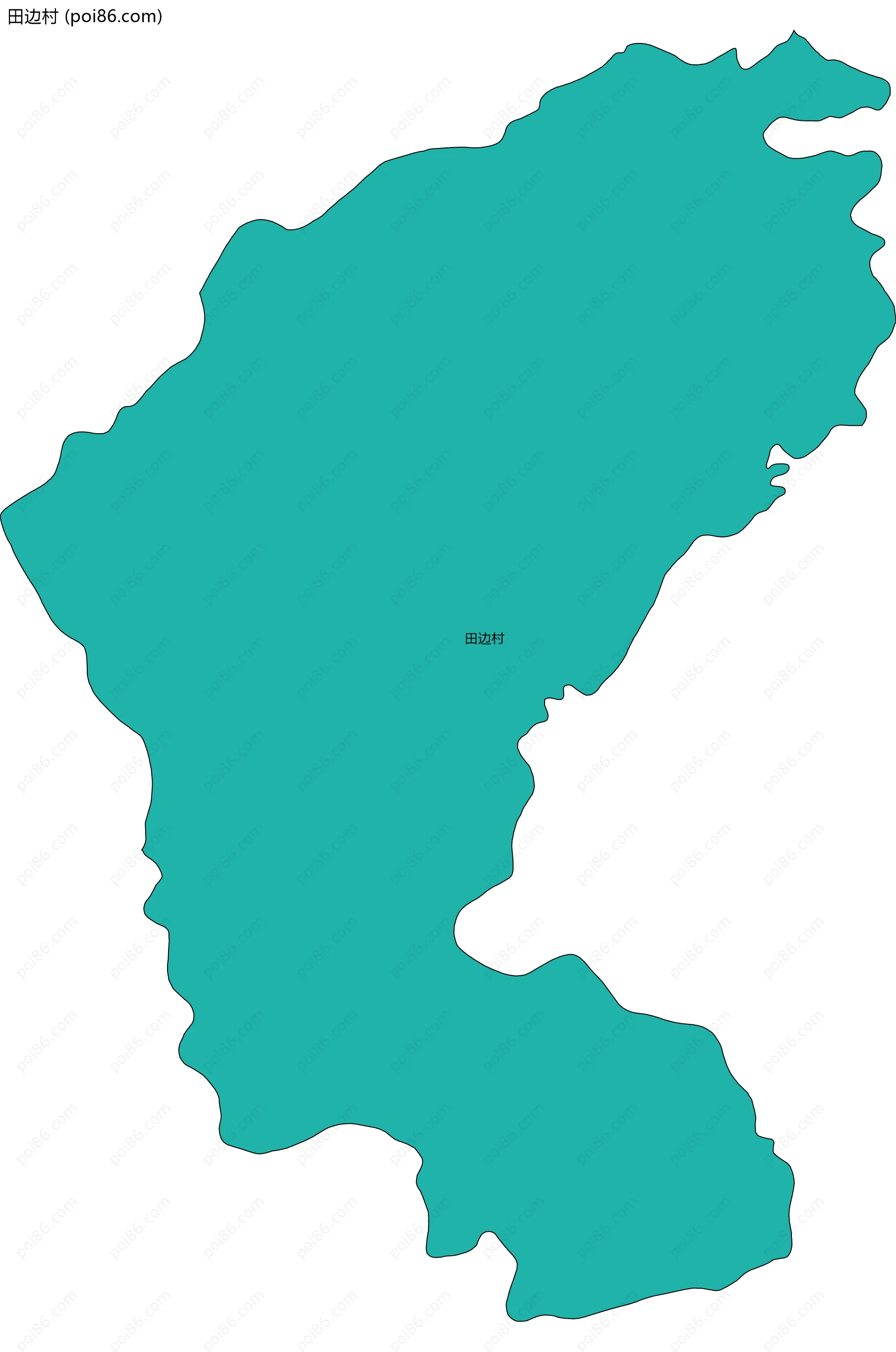 田边村边界地图