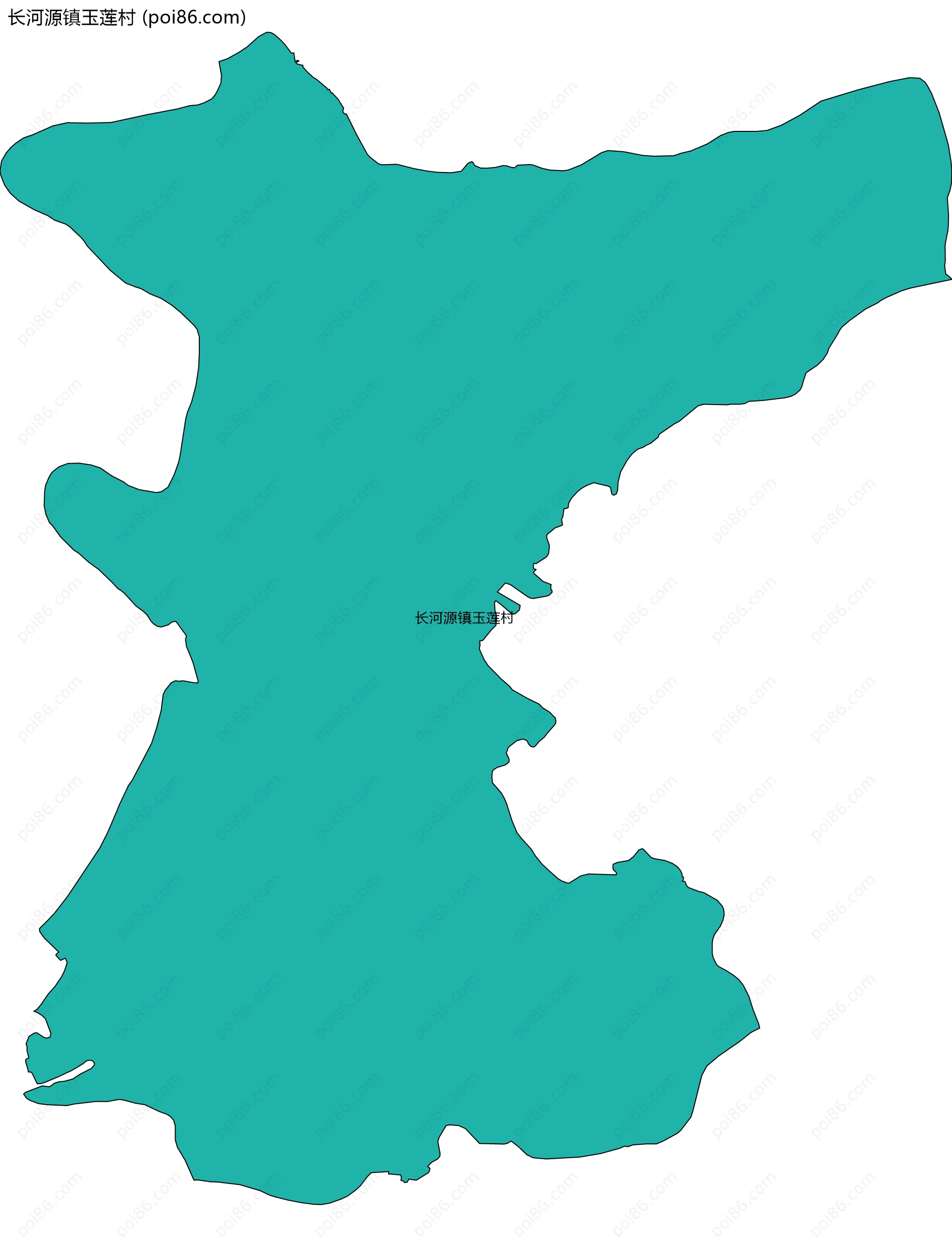 长河源镇玉莲村边界地图