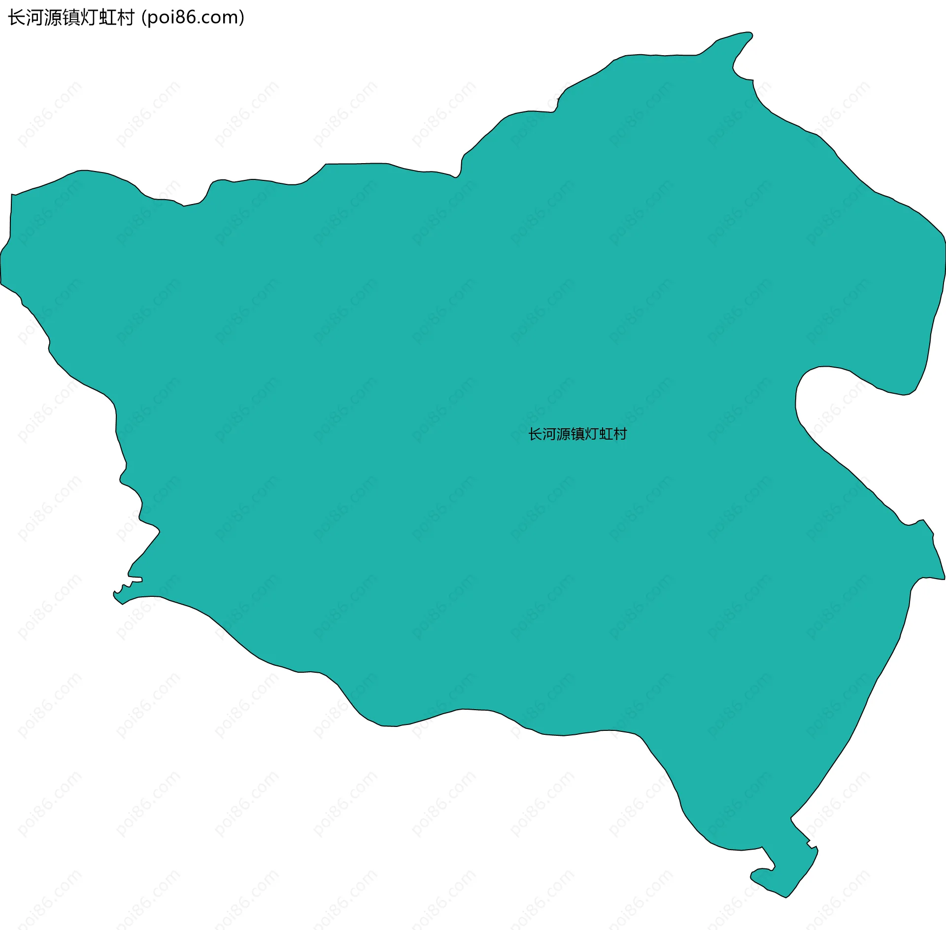 长河源镇灯虹村边界地图