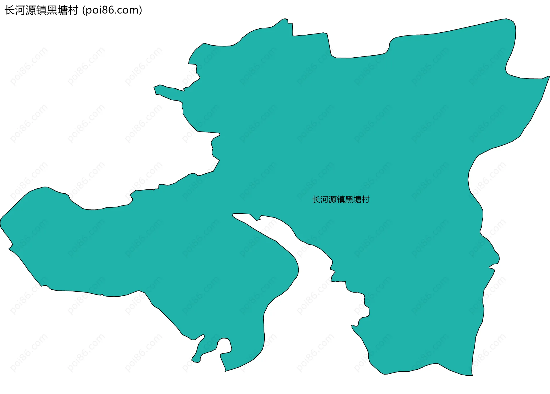 长河源镇黑塘村边界地图