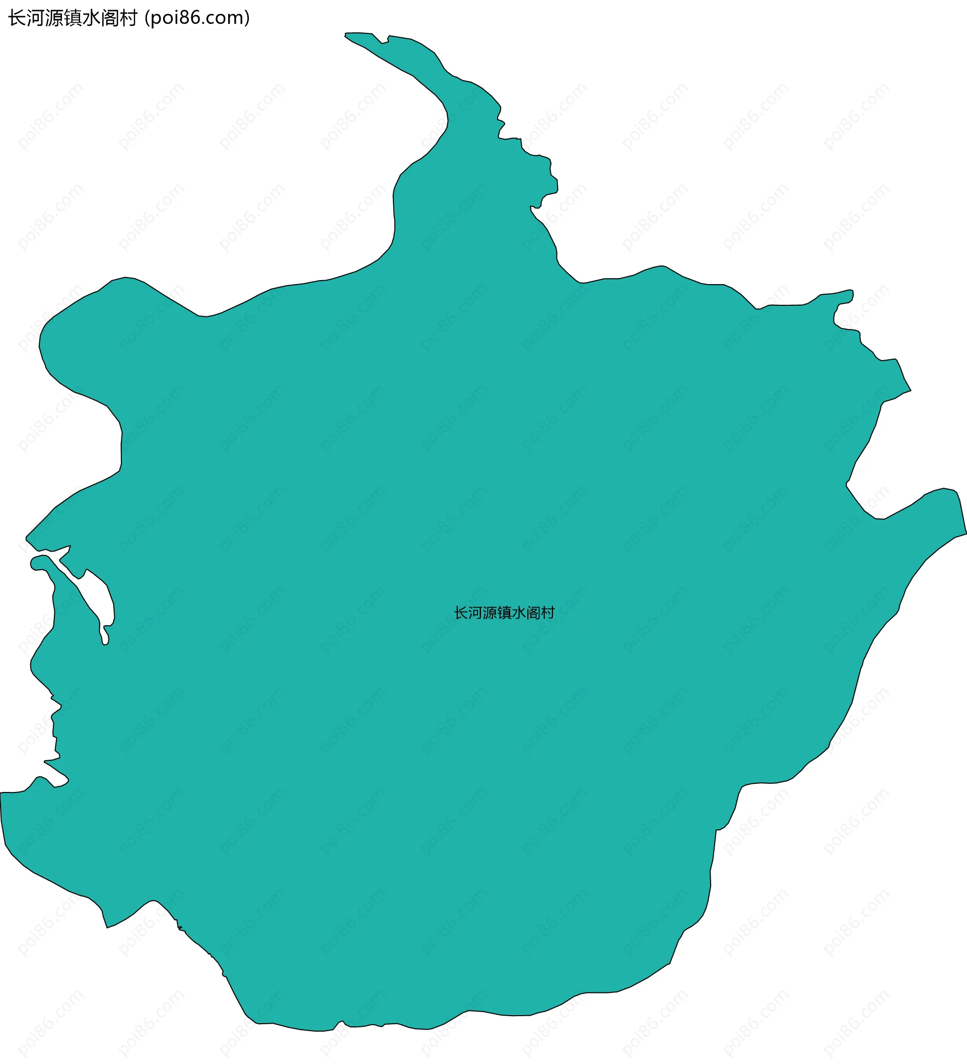 长河源镇水阁村边界地图