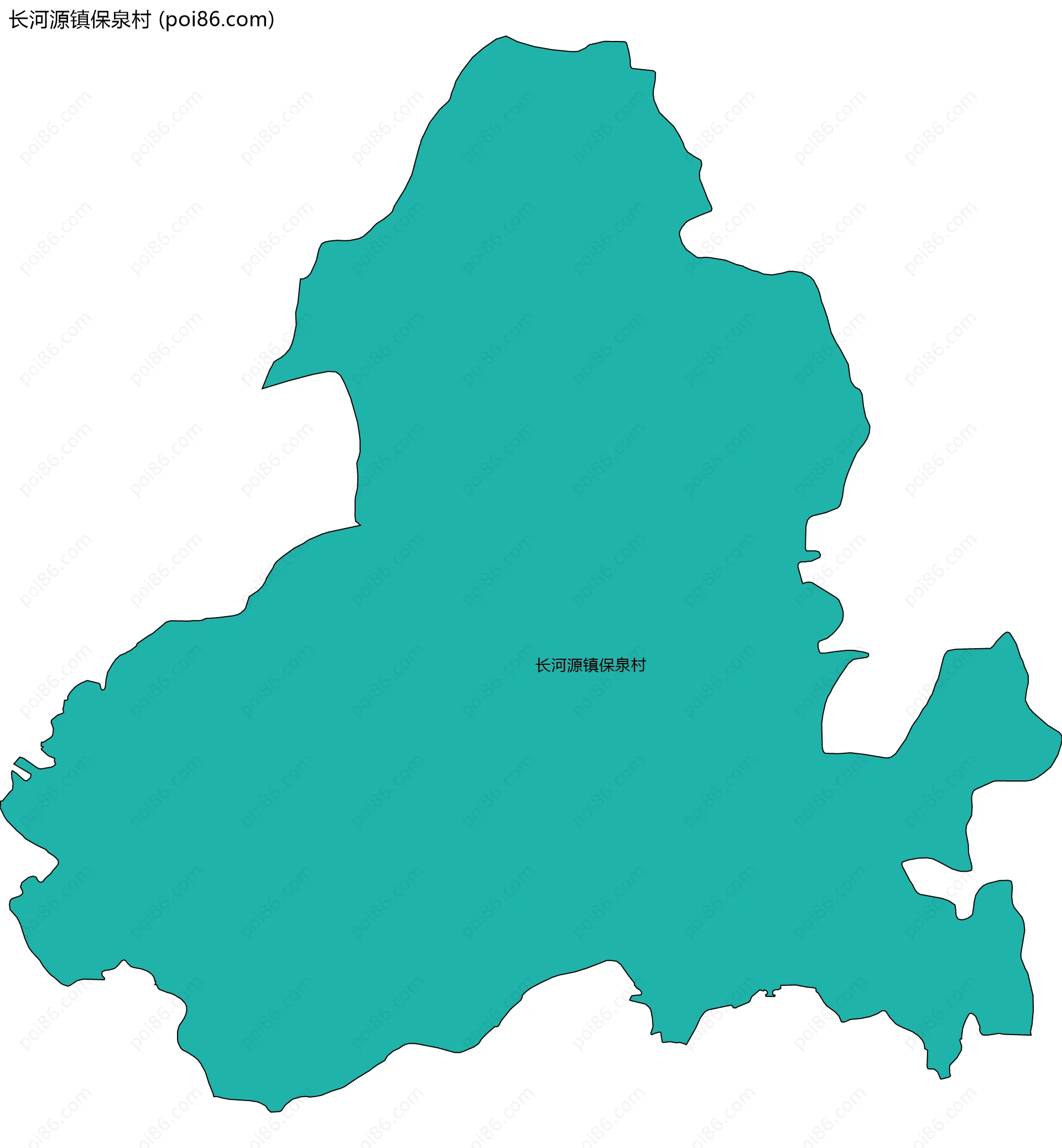 长河源镇保泉村边界地图