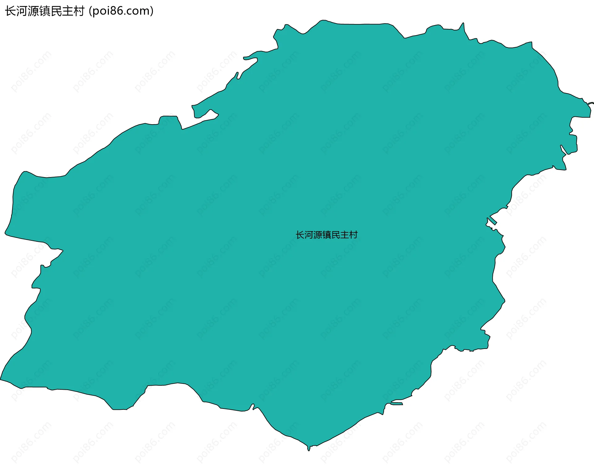 长河源镇民主村边界地图