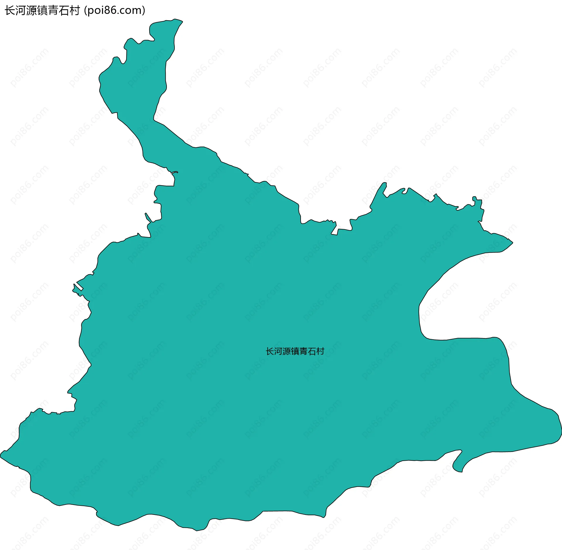 长河源镇青石村边界地图