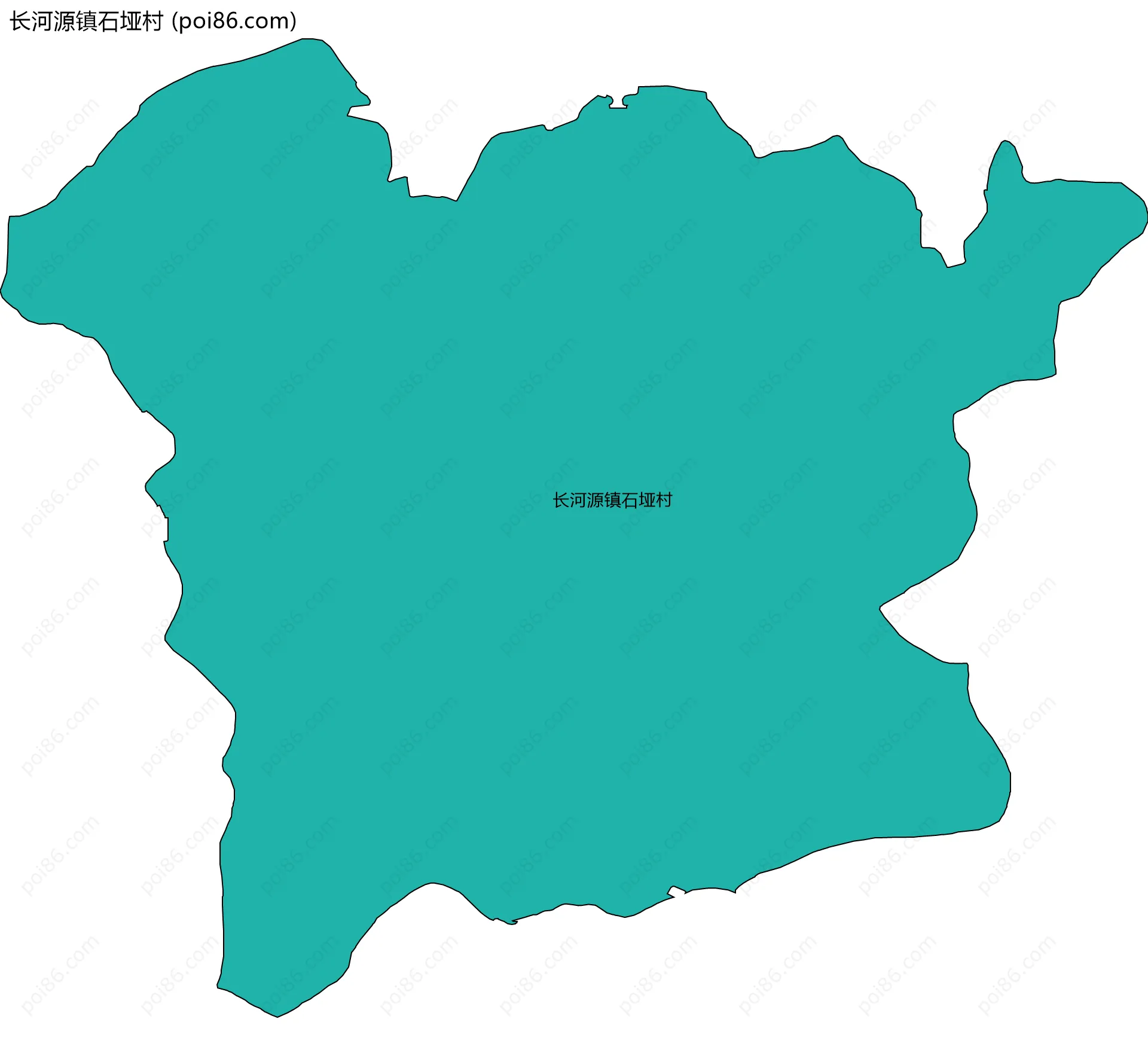 长河源镇石垭村边界地图