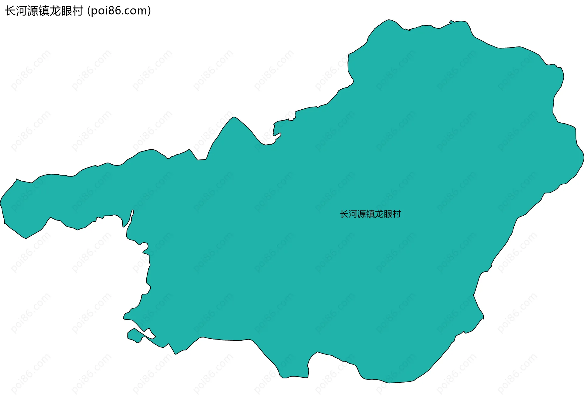 长河源镇龙眼村边界地图
