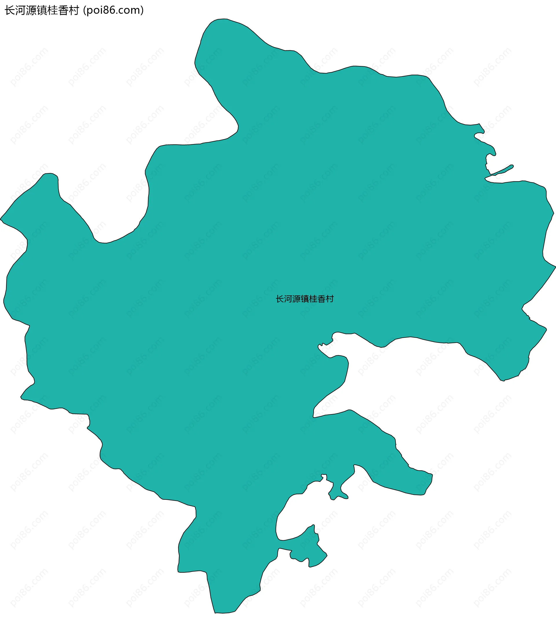 长河源镇桂香村边界地图