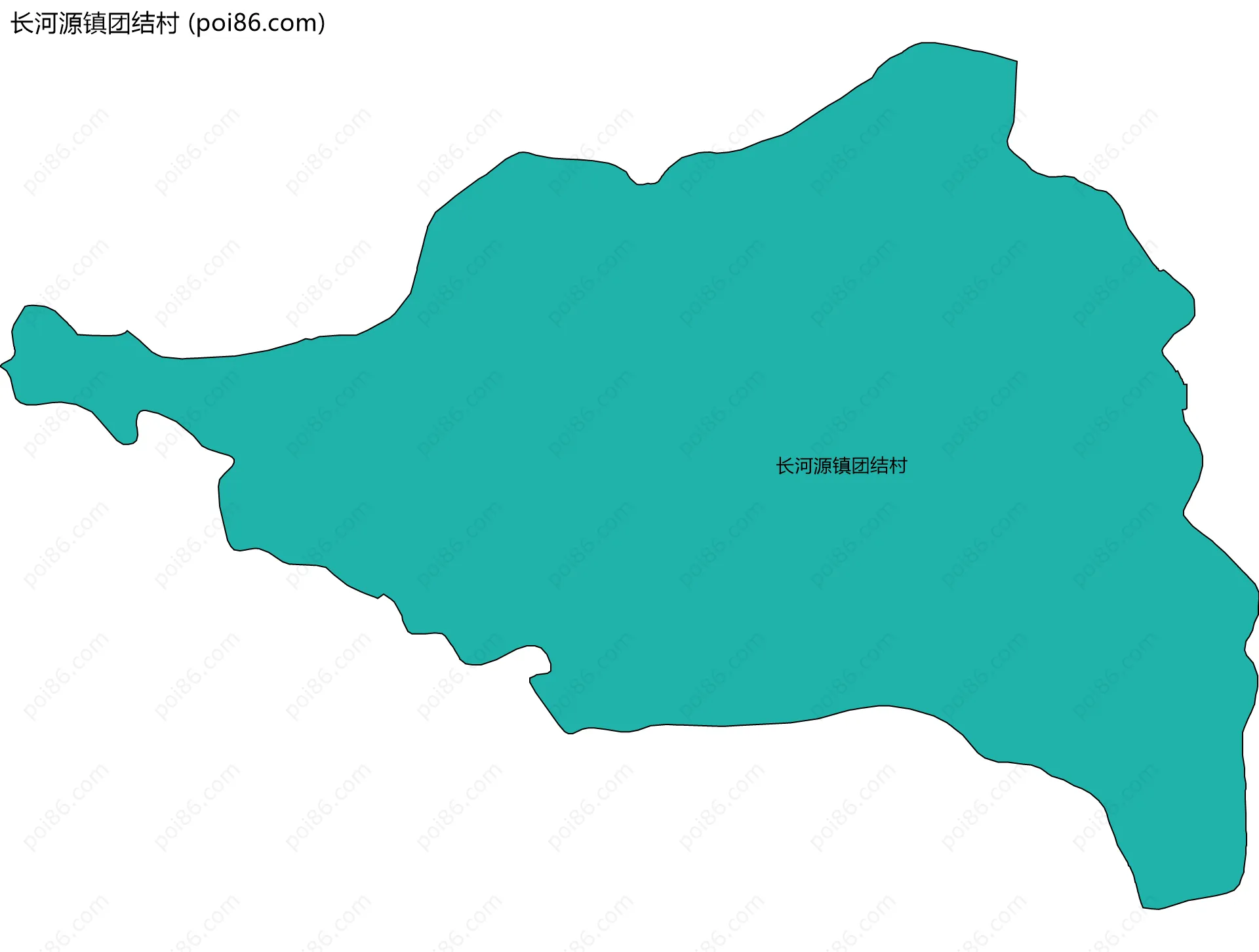 长河源镇团结村边界地图