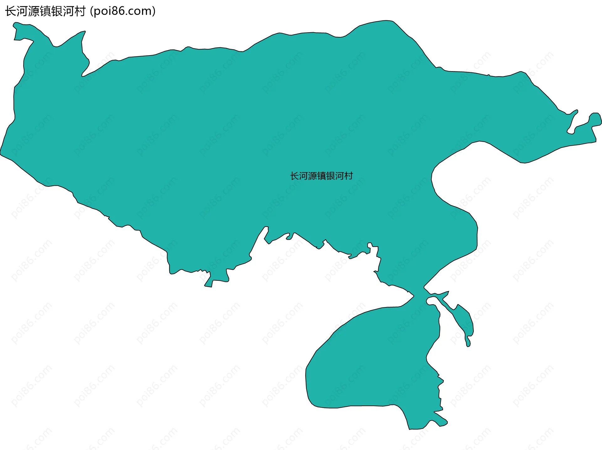 长河源镇银河村边界地图